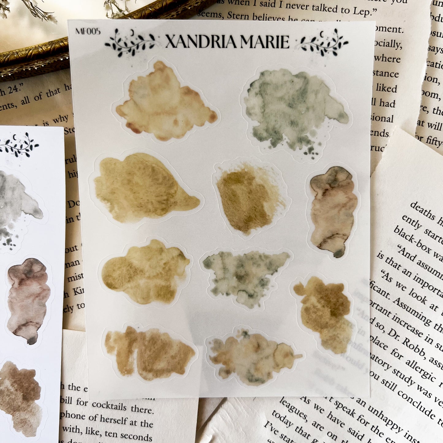 Gold Splatter Sticker Sheet