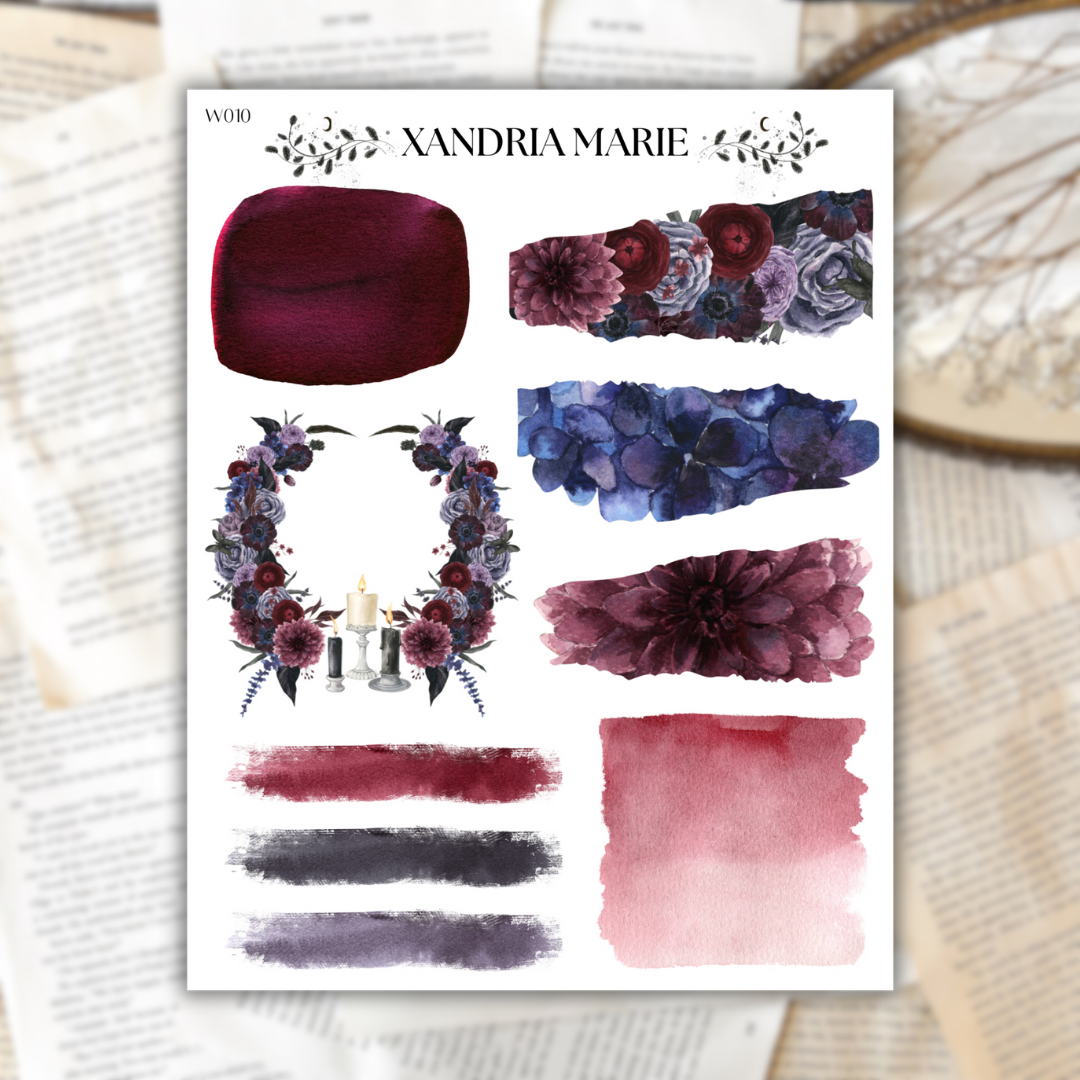 Crimson Sticker Sheet