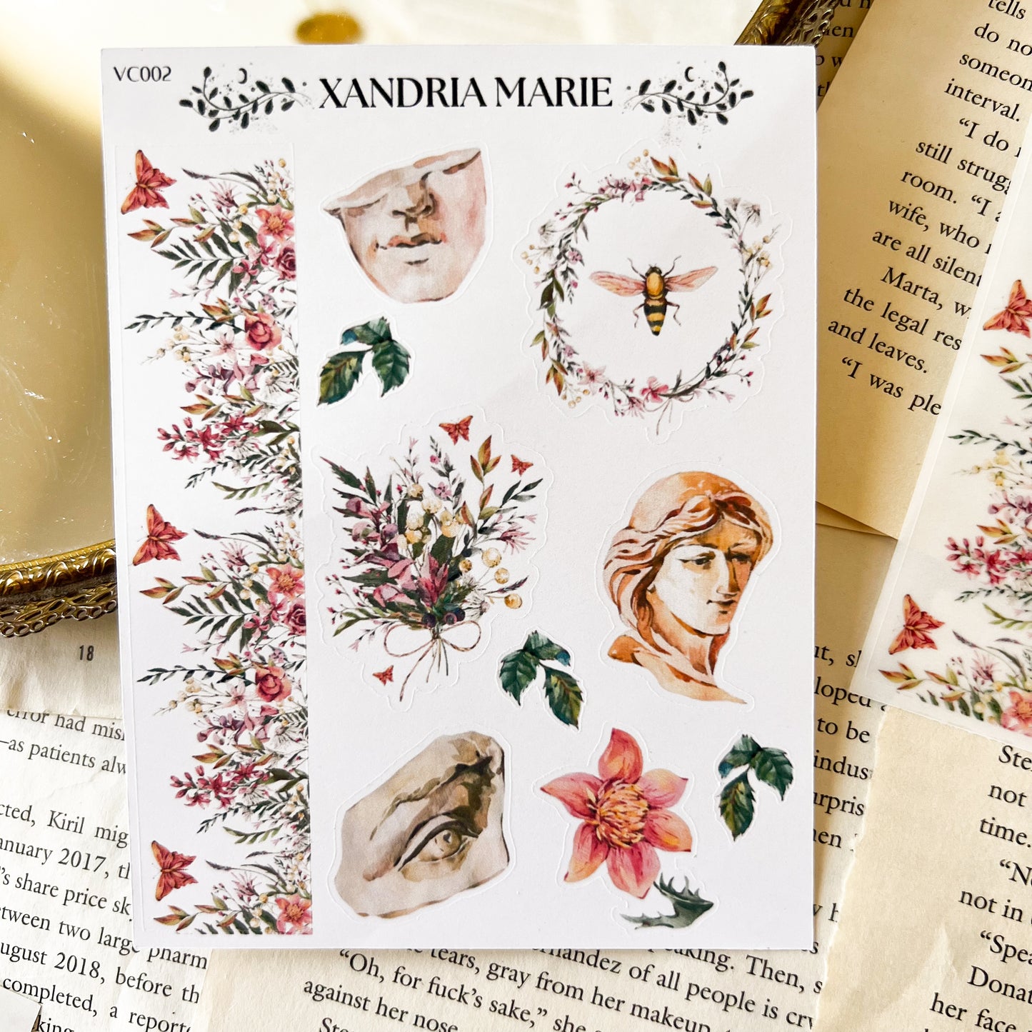 Florals & Statues Sticker Sheet