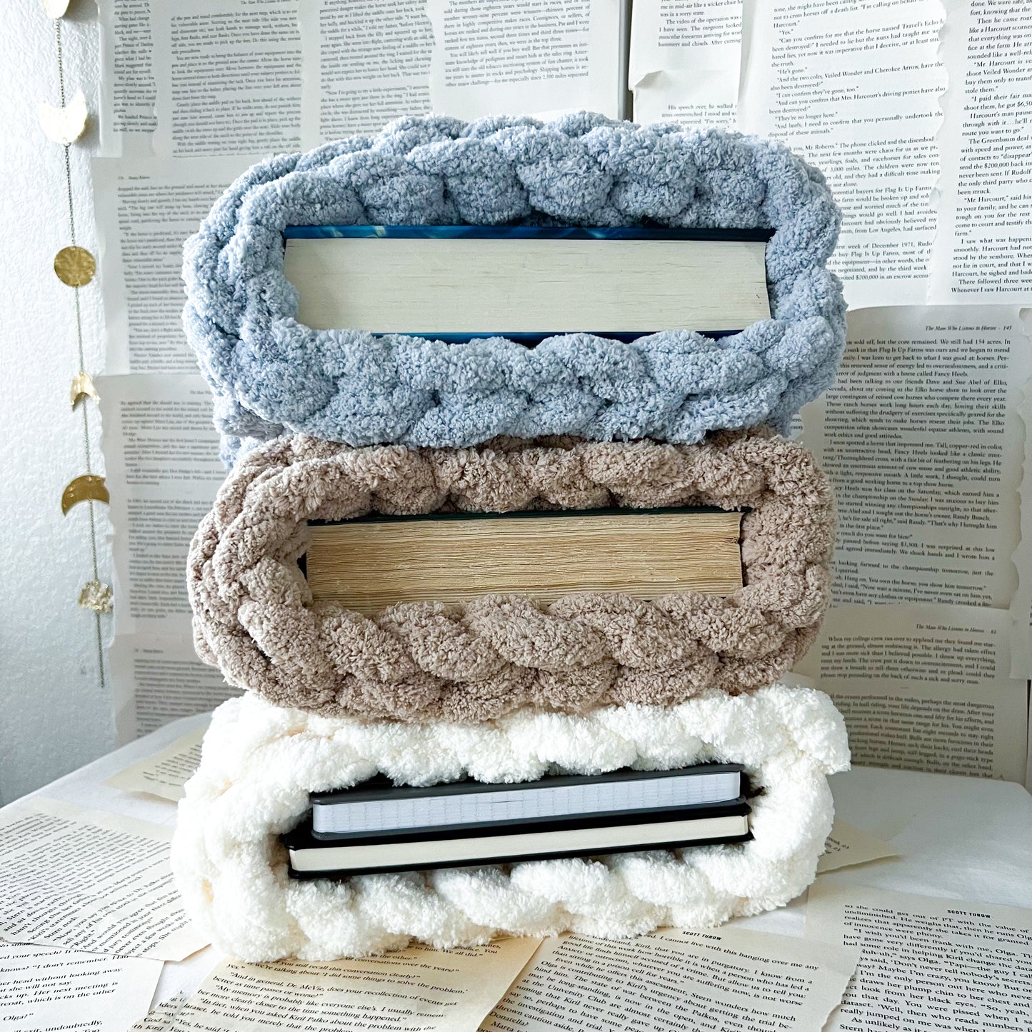 Dreamy Cloud Planner Pouch, Chenille Knit Book Sleeve