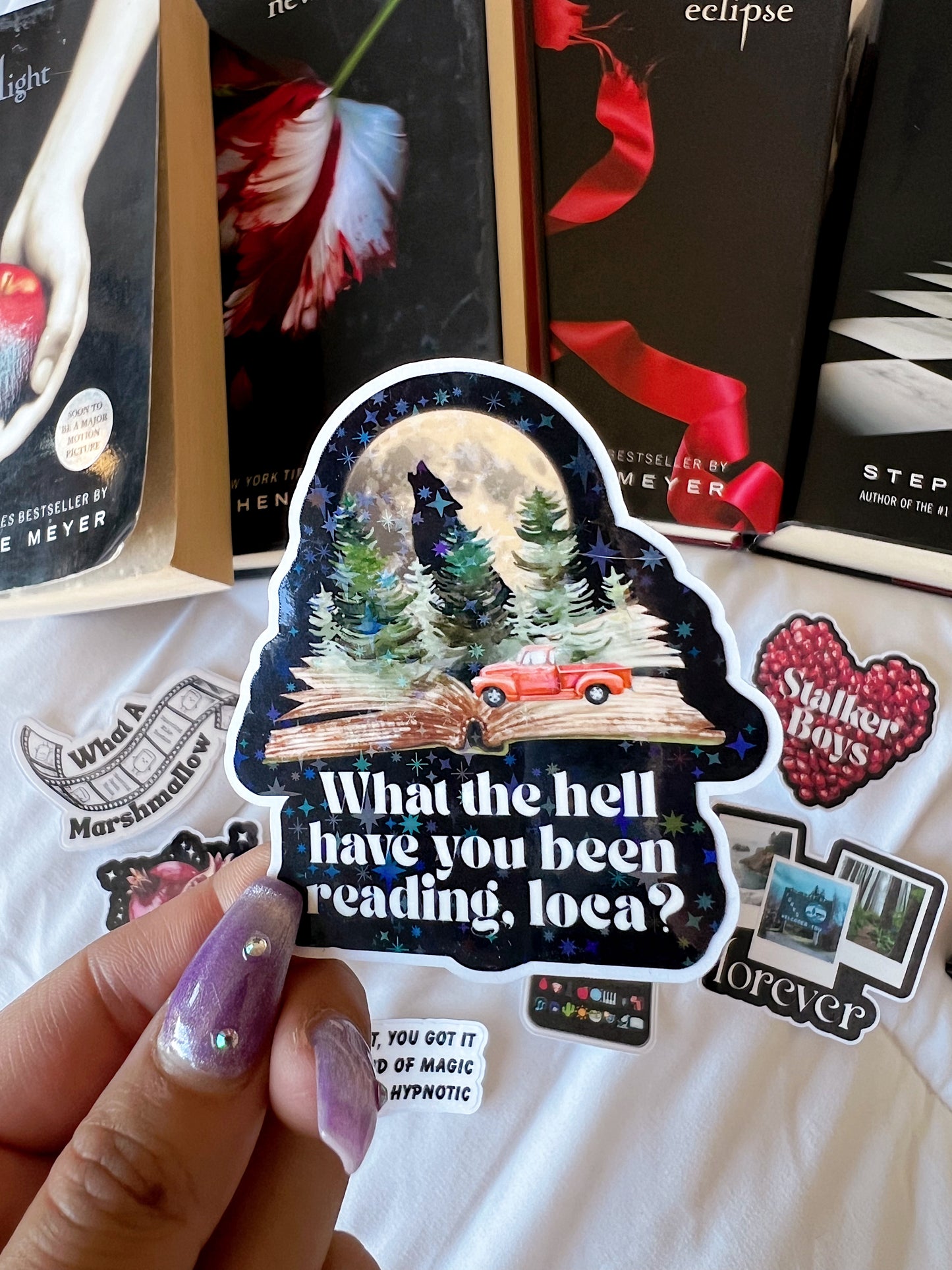 What the Hell Have You Been Reading Loca? Holographic Vinyl Diecut Sticker