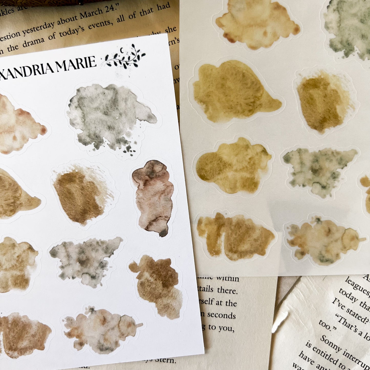 Gold Splatter Sticker Sheet