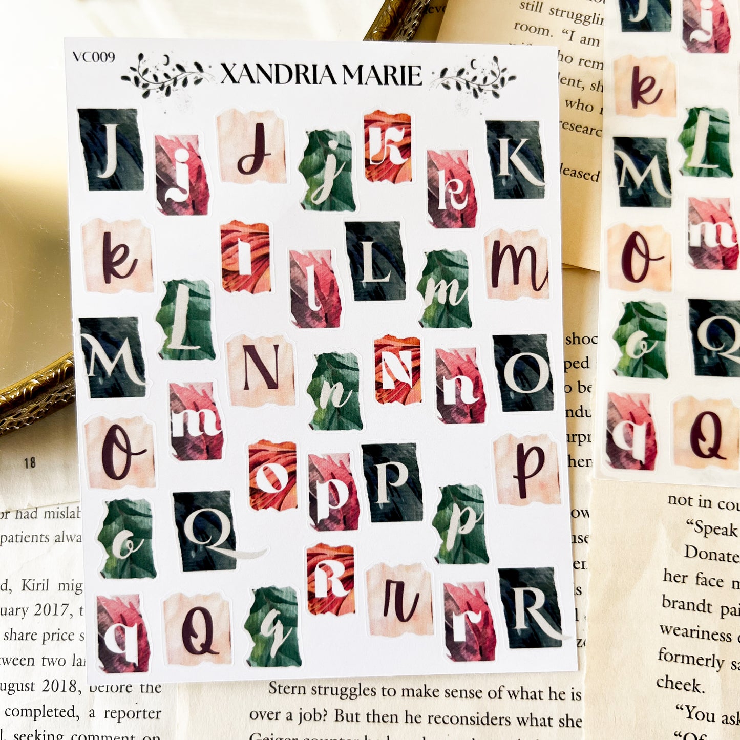 Collage Alphabet Letters Sticker Sheet II