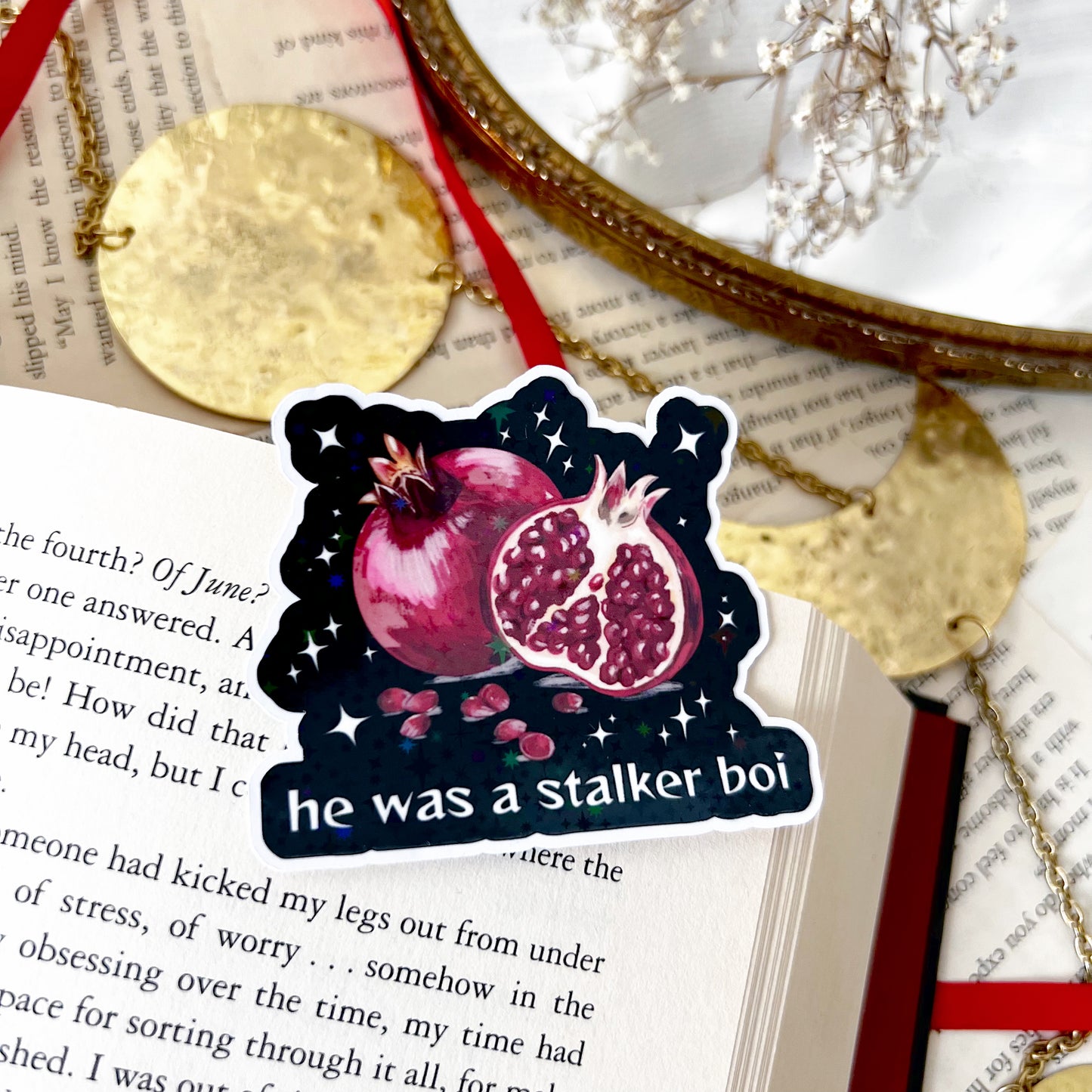 He Was A Stalker Boi Holographic Vinyl Diecut Sticker