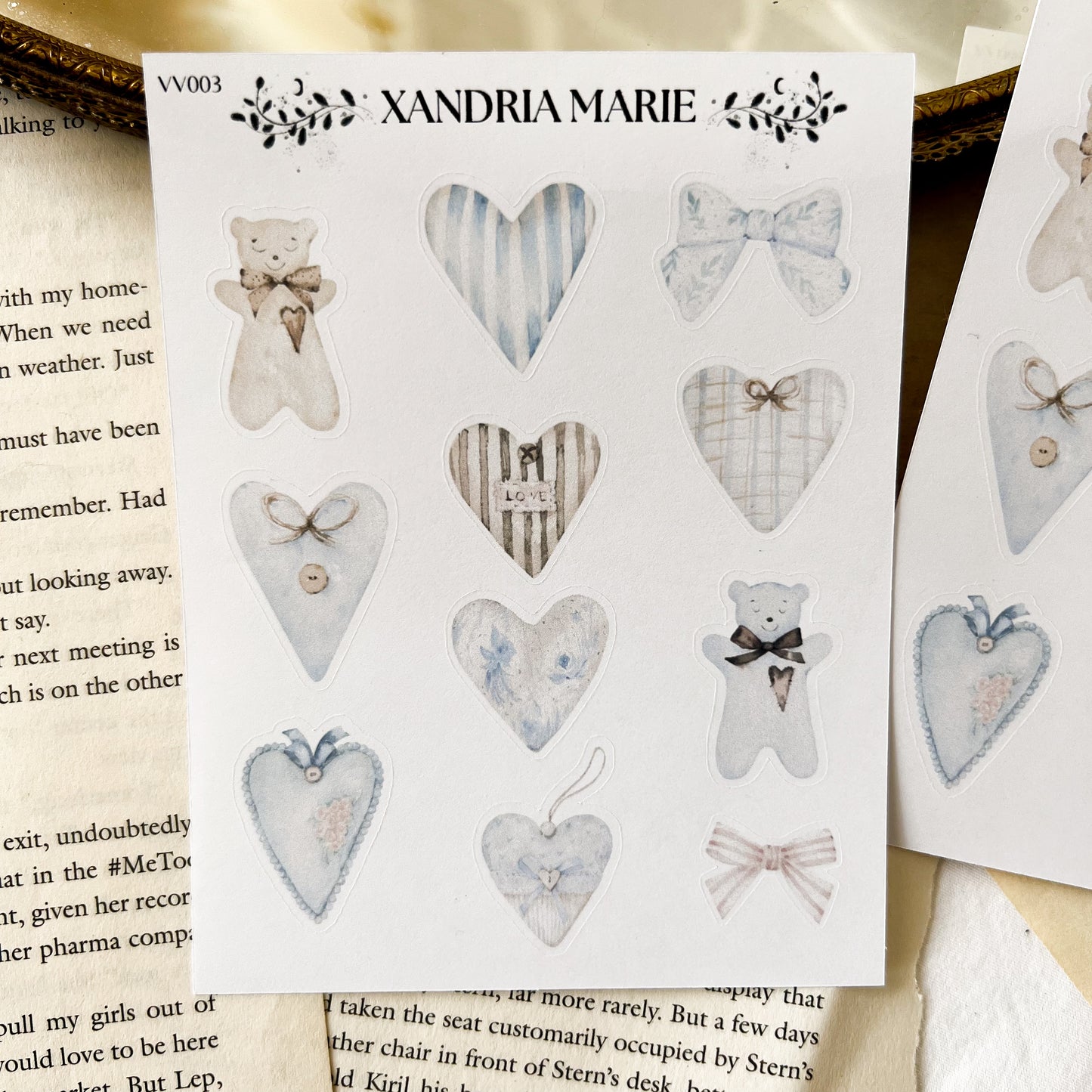 Hearts & Teddy Bears Sticker Sheet