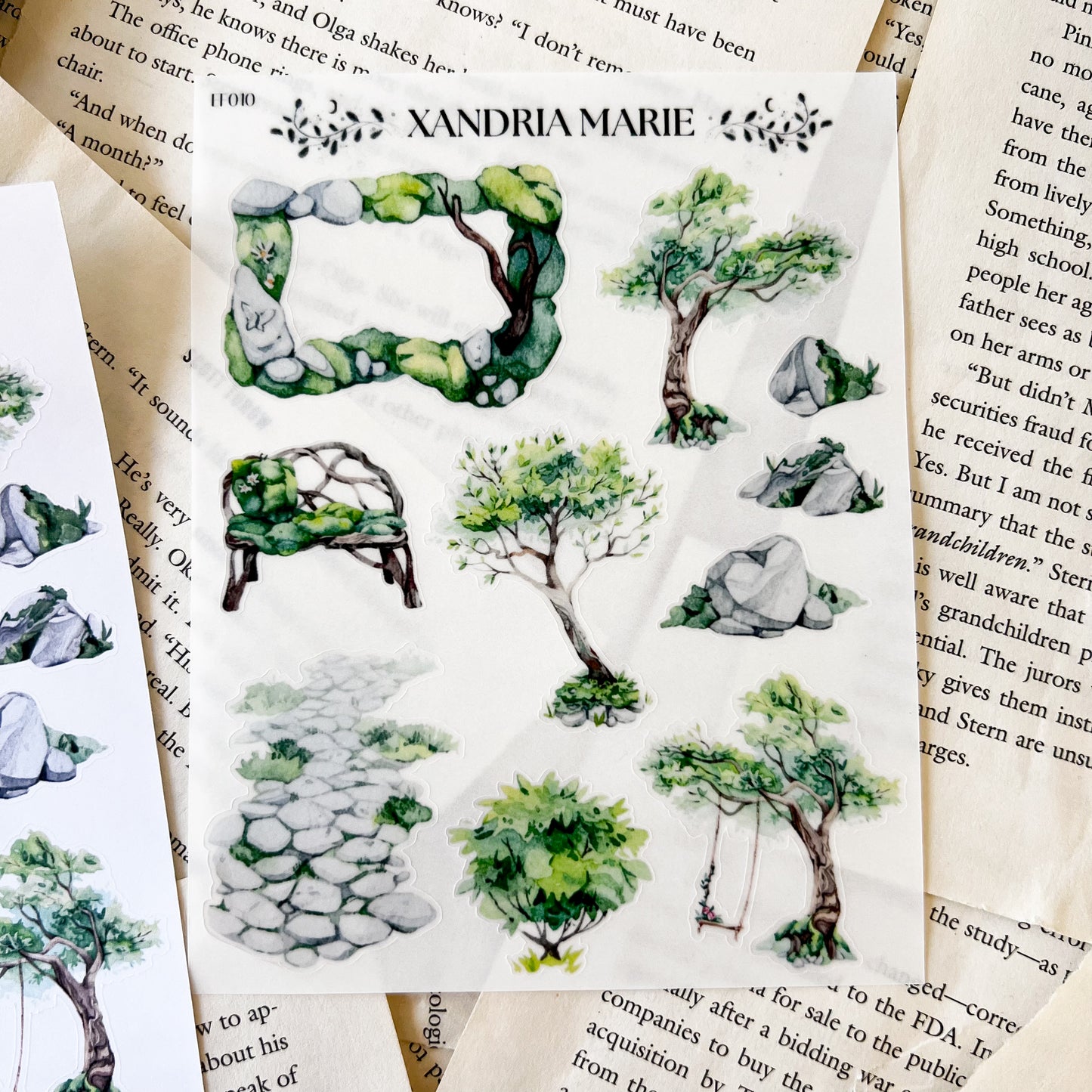 Green Courtyard Sticker Sheet