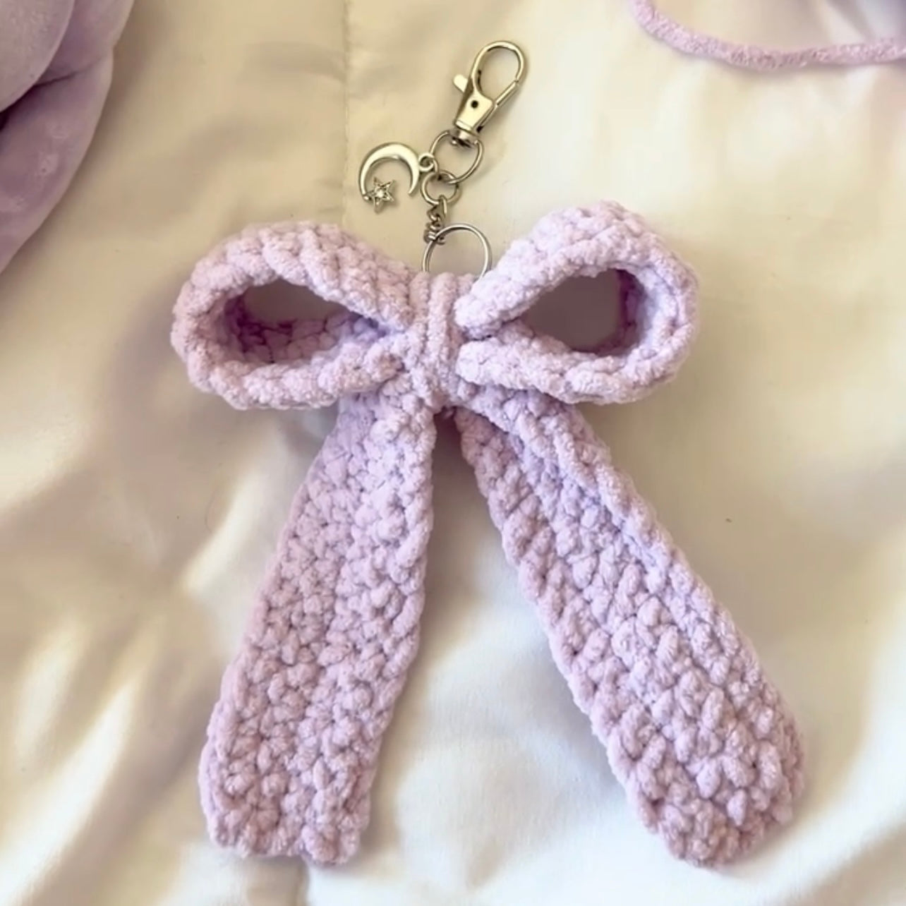 Crochet Bow Keychain