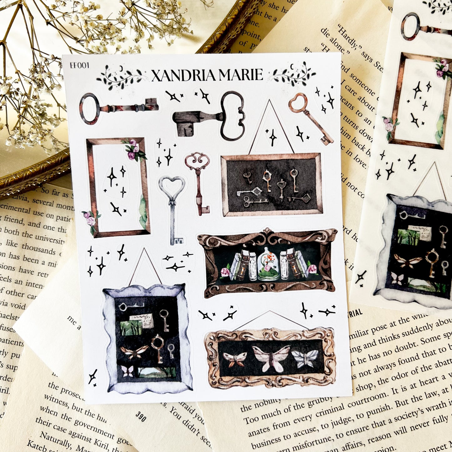 Frames & Keys Sticker Sheet