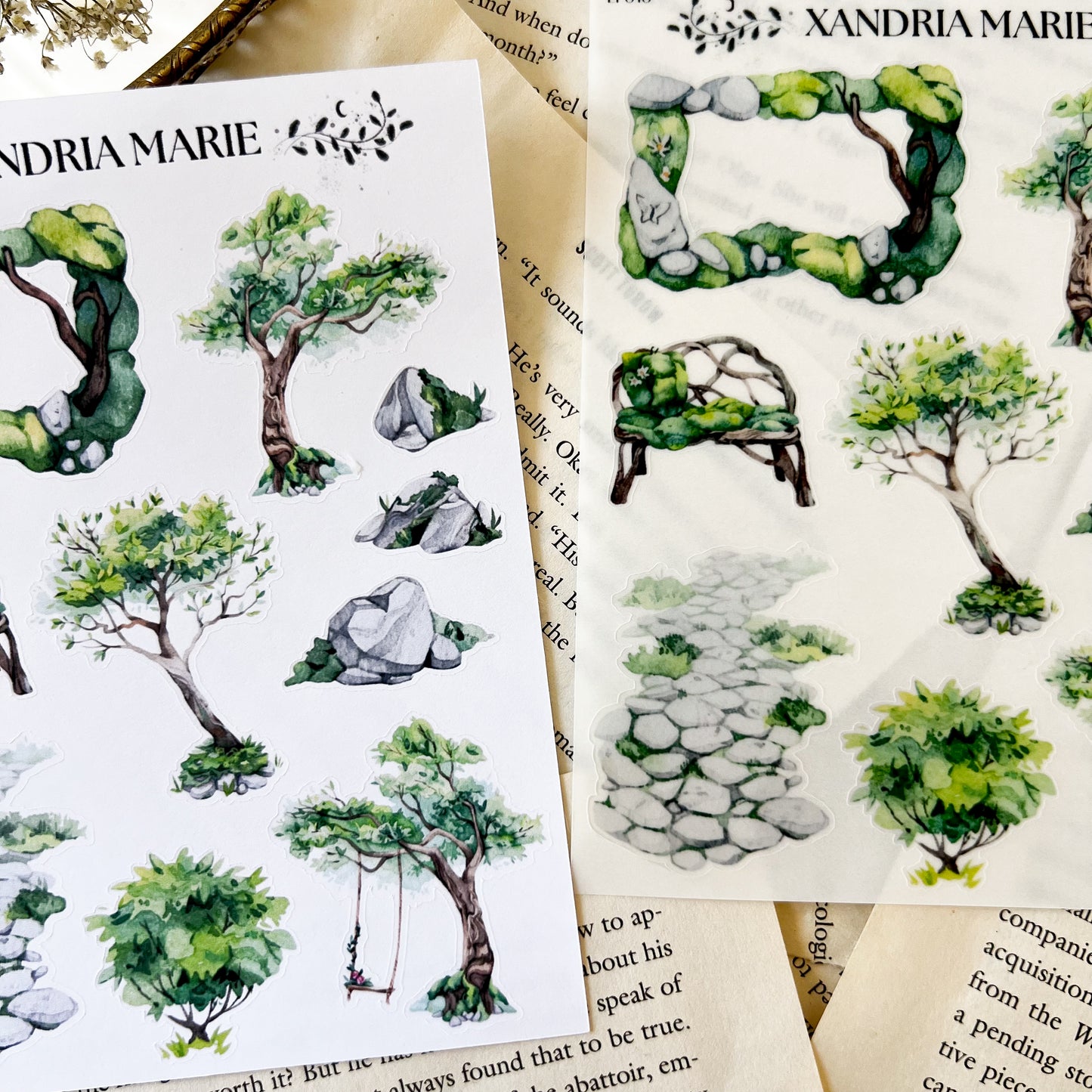 Green Courtyard Sticker Sheet