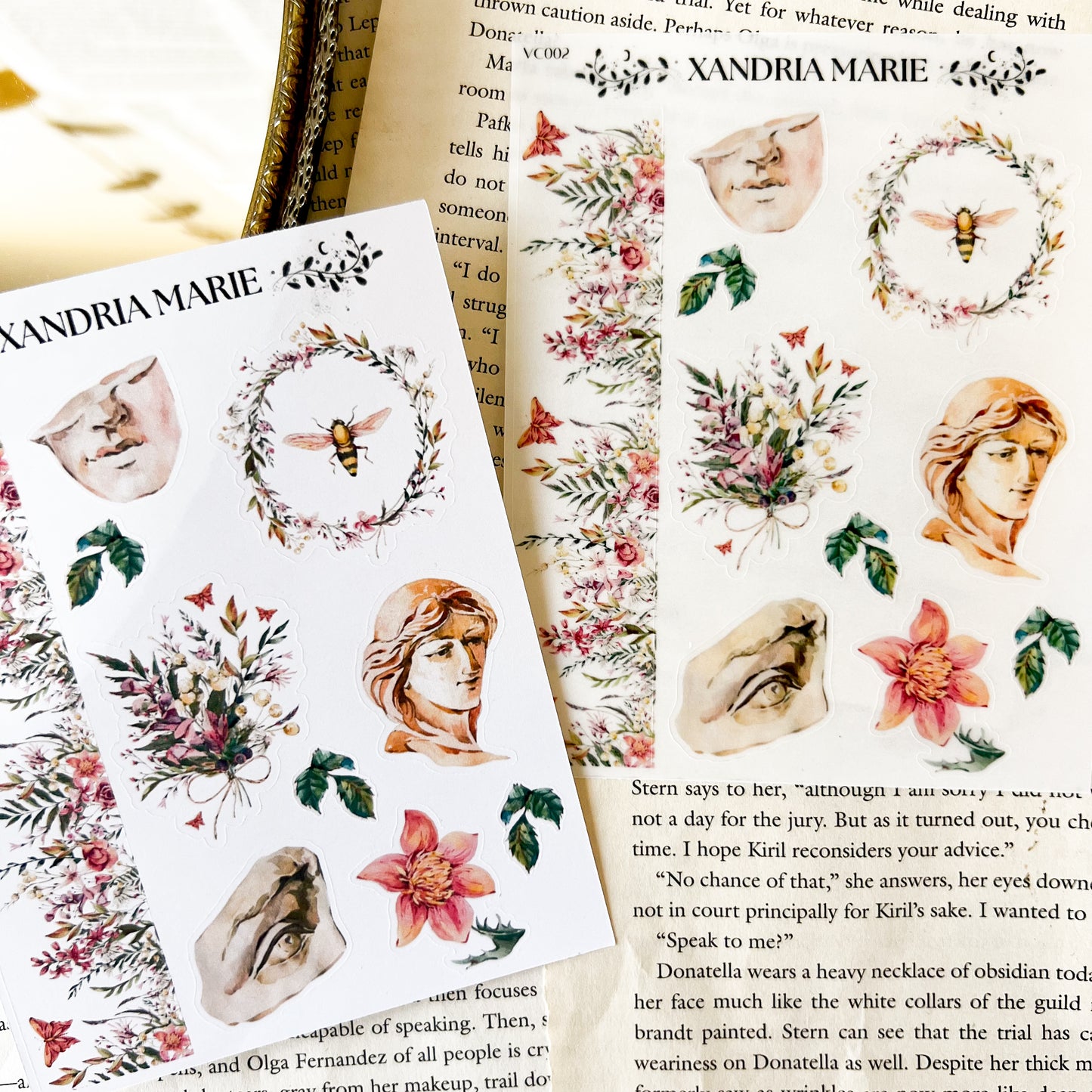 Florals & Statues Sticker Sheet