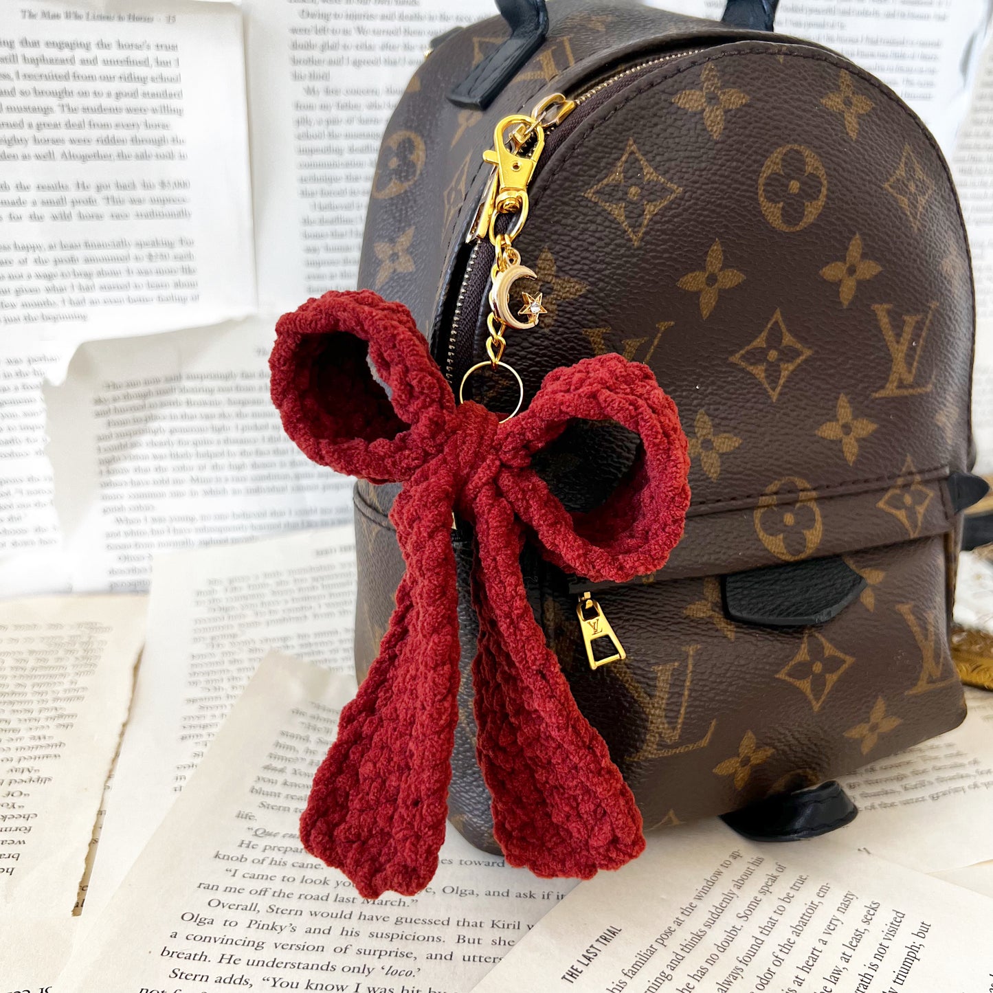 Crochet Bow Keychain