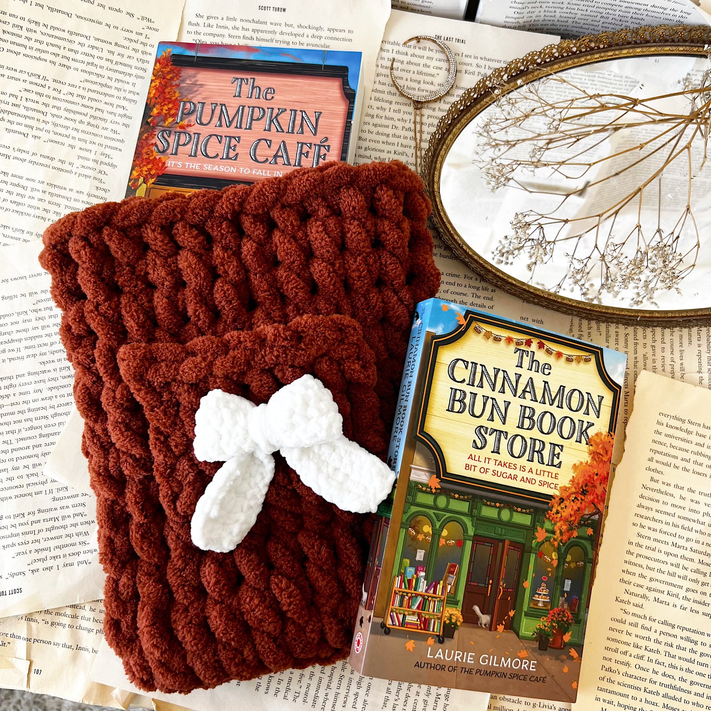 Vertical Chenille Book Sleeve, Planner Pouch