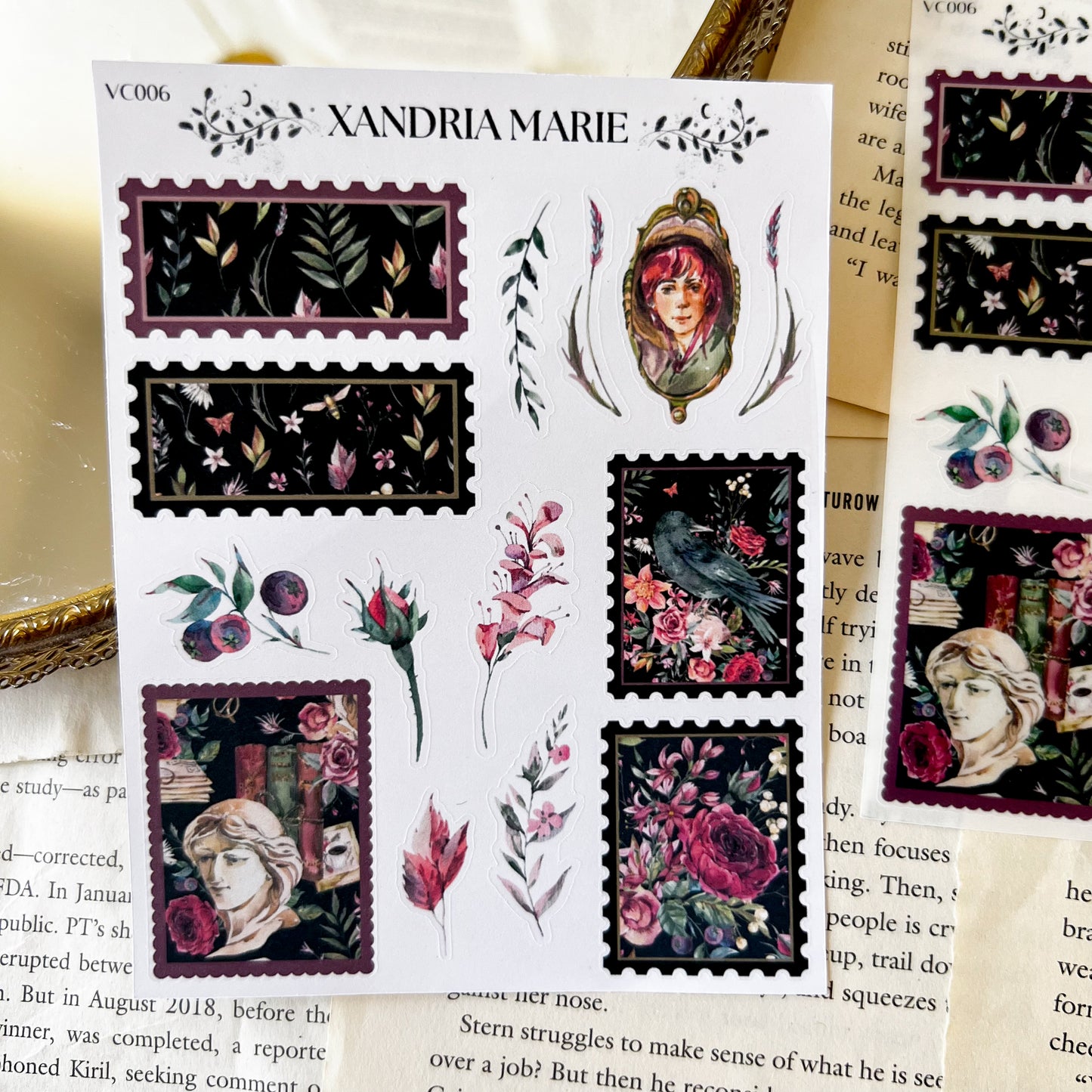 Dark Summer Romance Sticker Sheet
