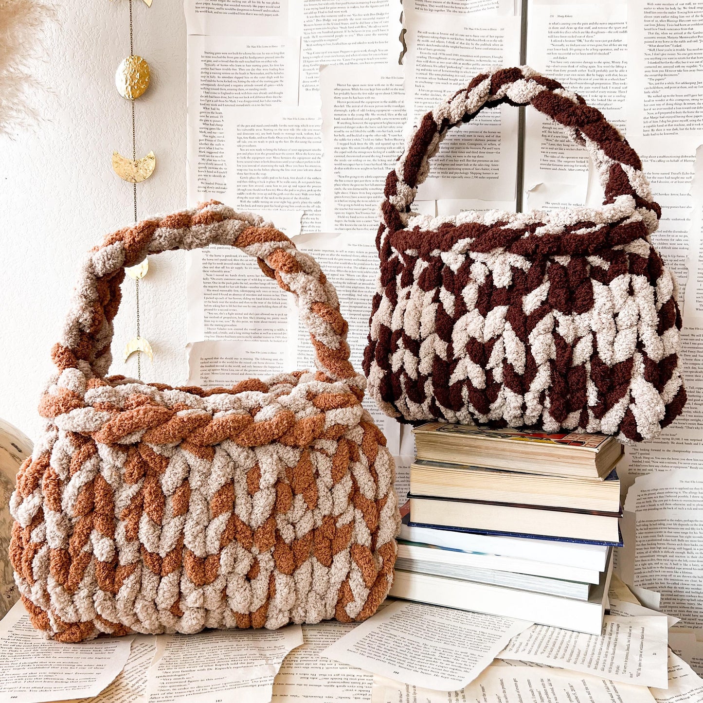 Chenille Chunky Knit Handbag