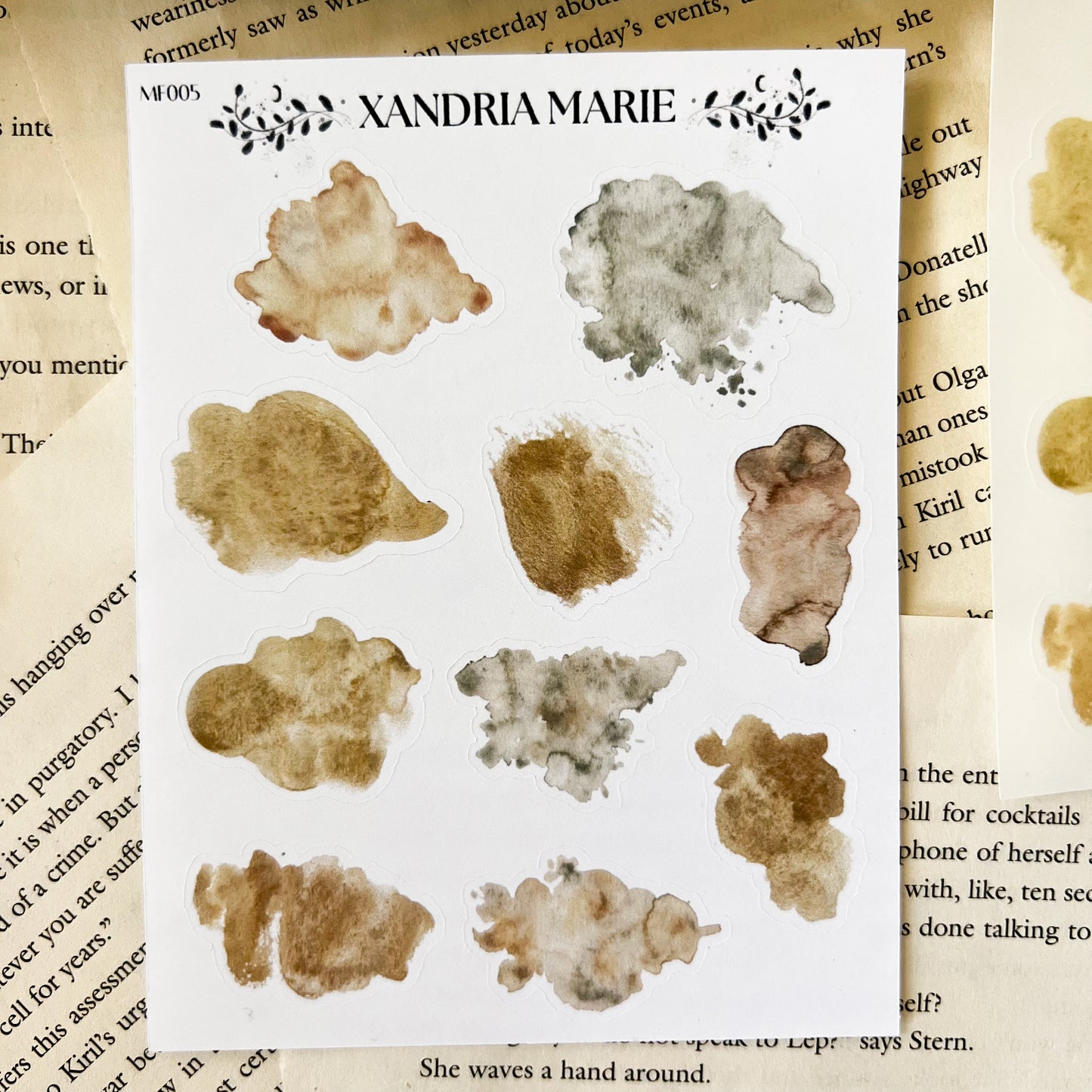Gold Splatter Sticker Sheet