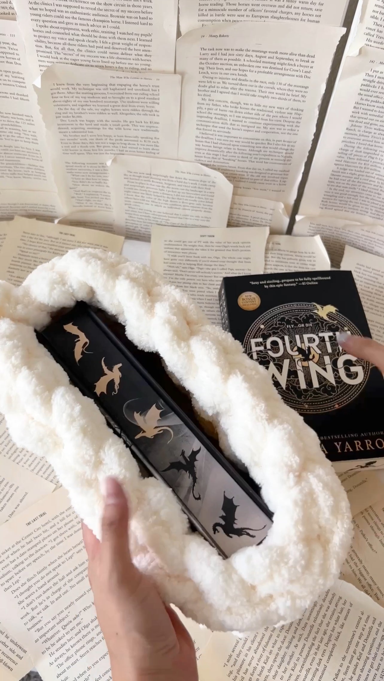 Dreamy Cloud Planner Pouch, Chenille Knit Book Sleeve