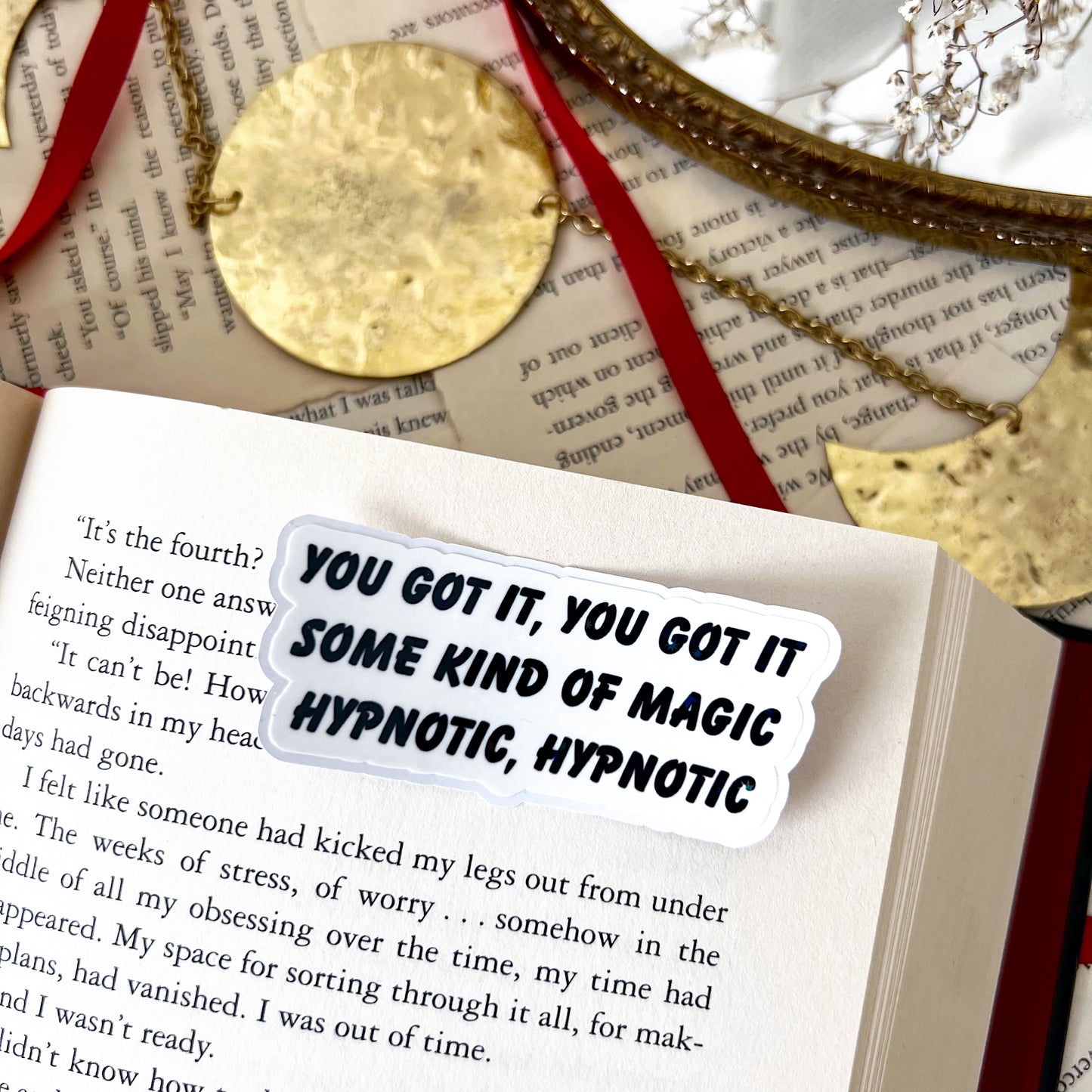 Hypnotic Paramore Lyrics Holographic Vinyl Diecut Sticker