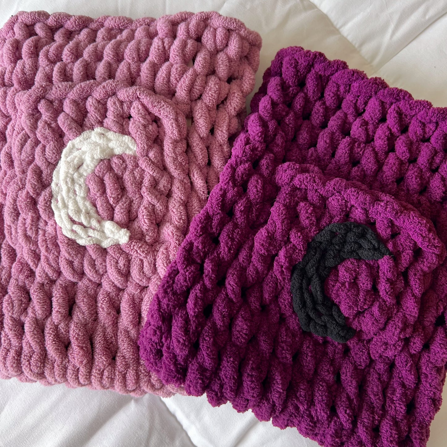 Moon Vertical Chenille Book Sleeve, Planner Pouch