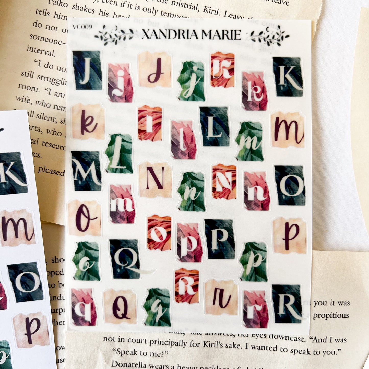 Collage Alphabet Letters Sticker Sheet II
