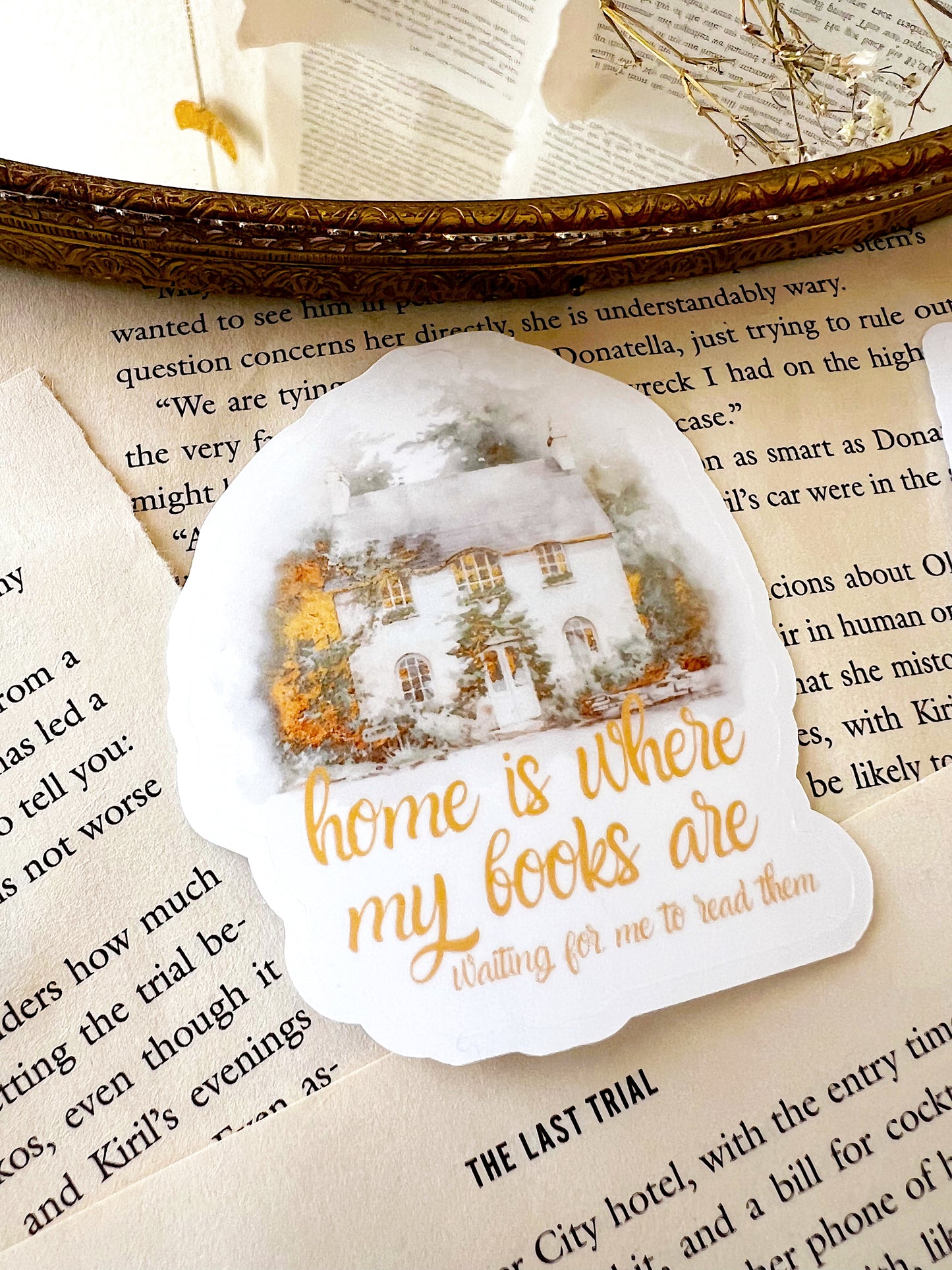 Home is Where My Books Wait Vinyl Diecut Sticker