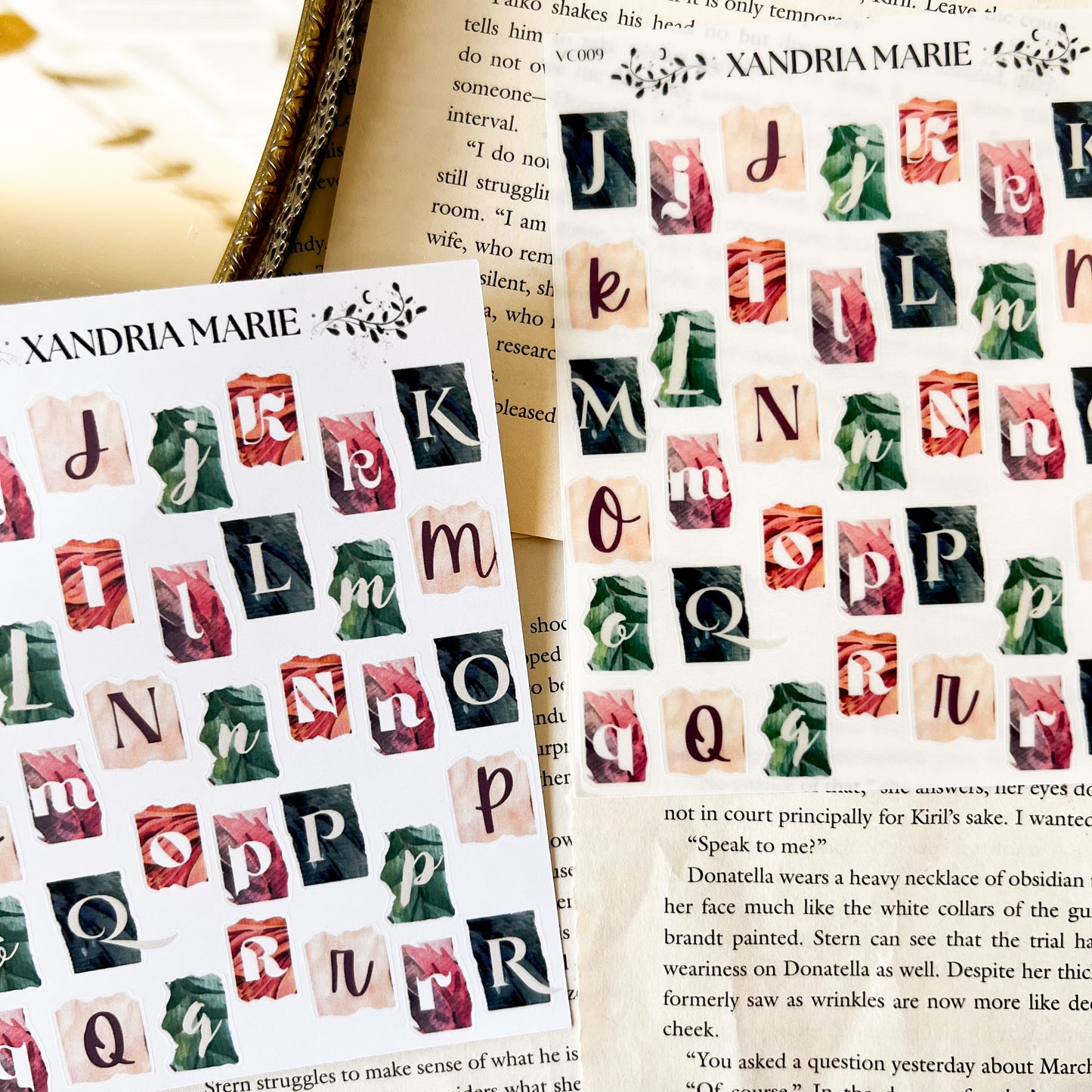 Collage Alphabet Letters Sticker Sheet II