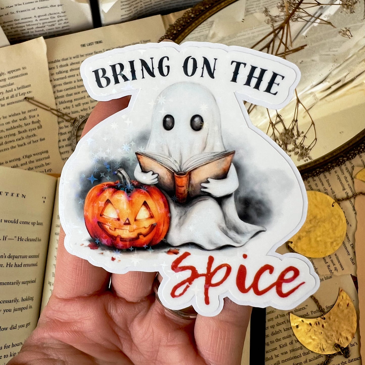 Bring on the Spice Holographic Vinyl Diecut Sticker
