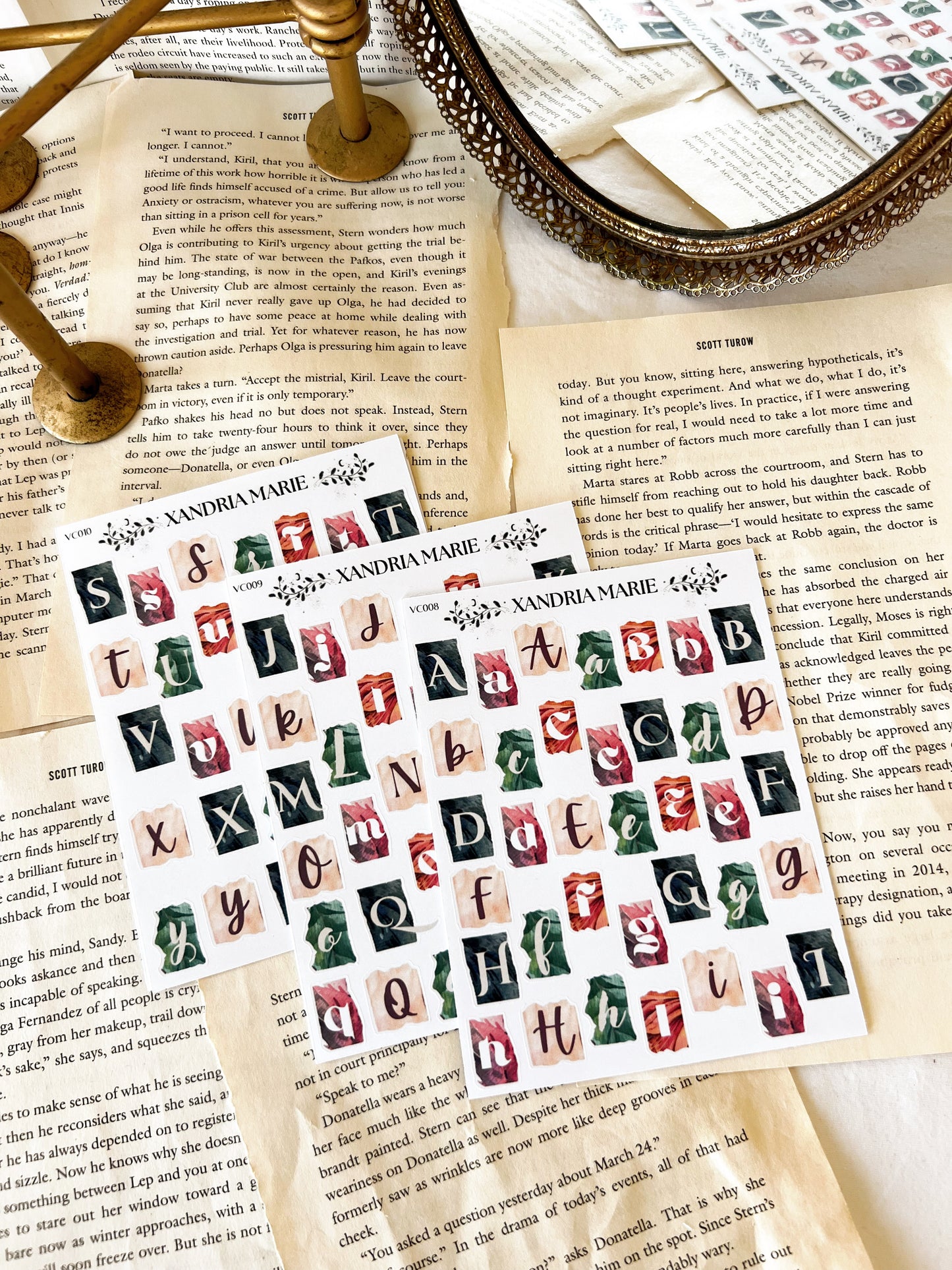Collage Alphabet Letters Sticker Sheet II