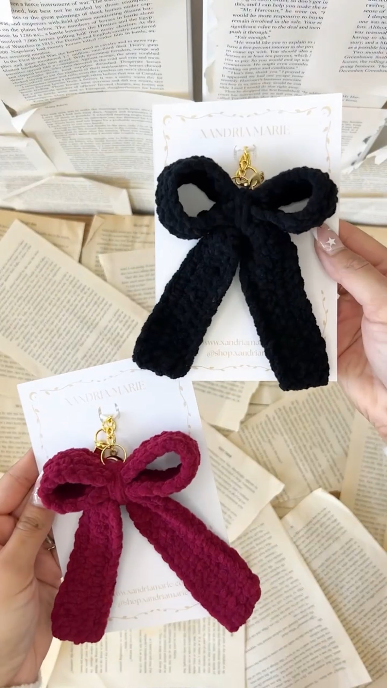 Crochet Bow Keychain