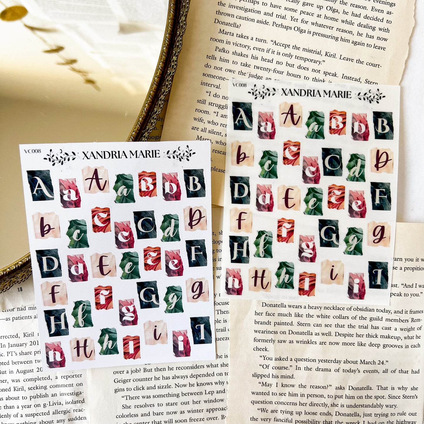Collage Alphabet Letters Sticker Sheet I