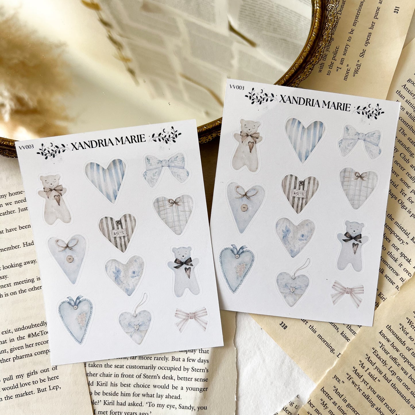 Hearts & Teddy Bears Sticker Sheet