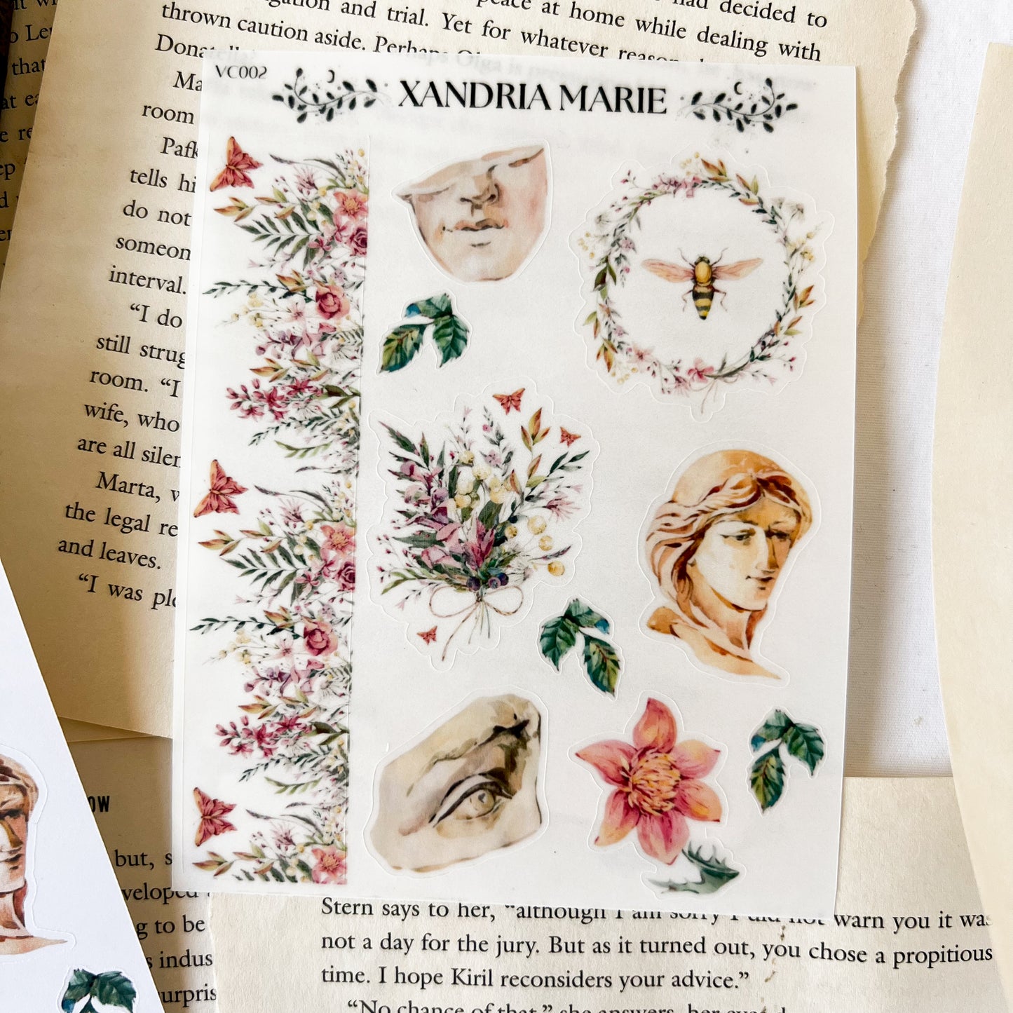 Florals & Statues Sticker Sheet