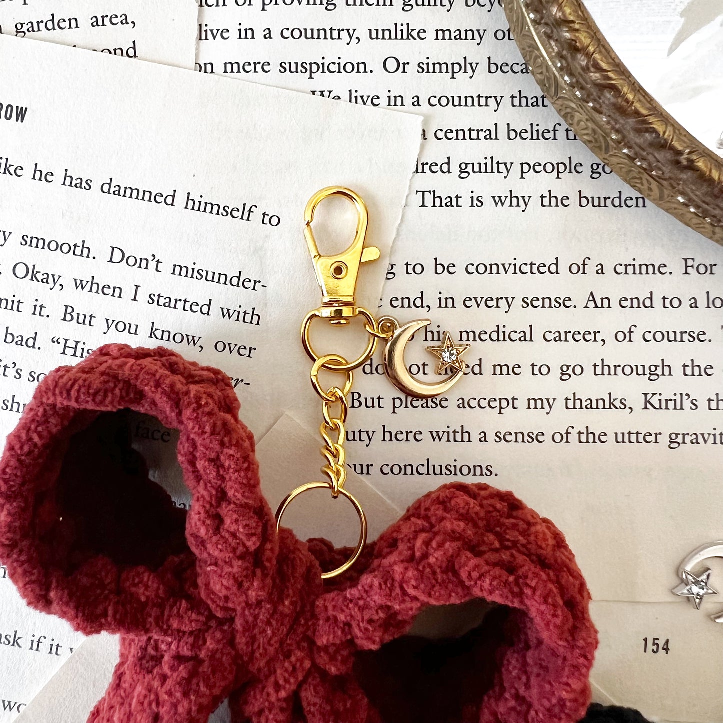 Crochet Bow Keychain
