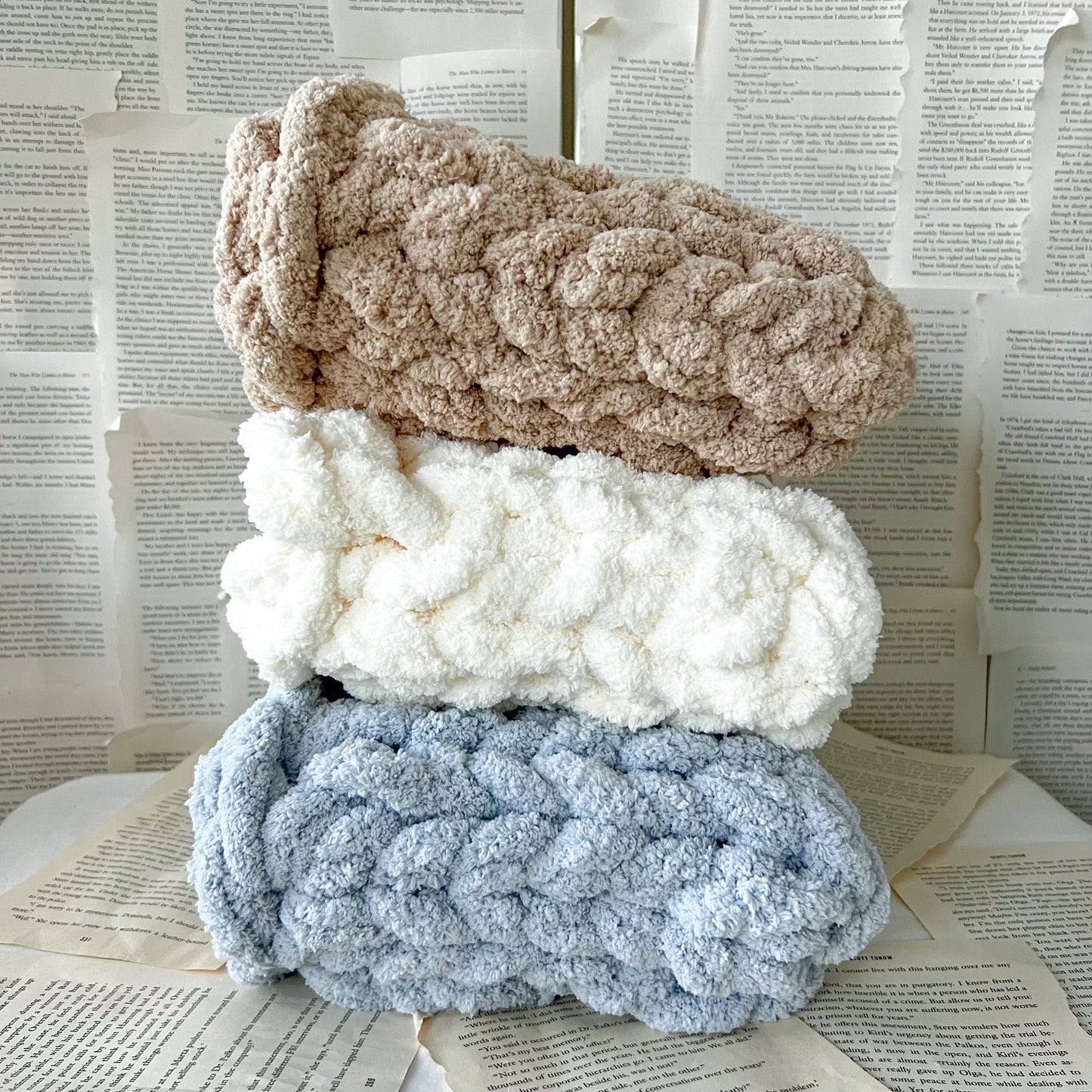 Dreamy Cloud Planner Pouch, Chenille Knit Book Sleeve