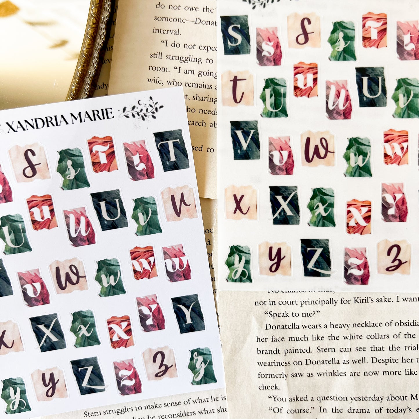 Collage Alphabet Letters Sticker Sheet III