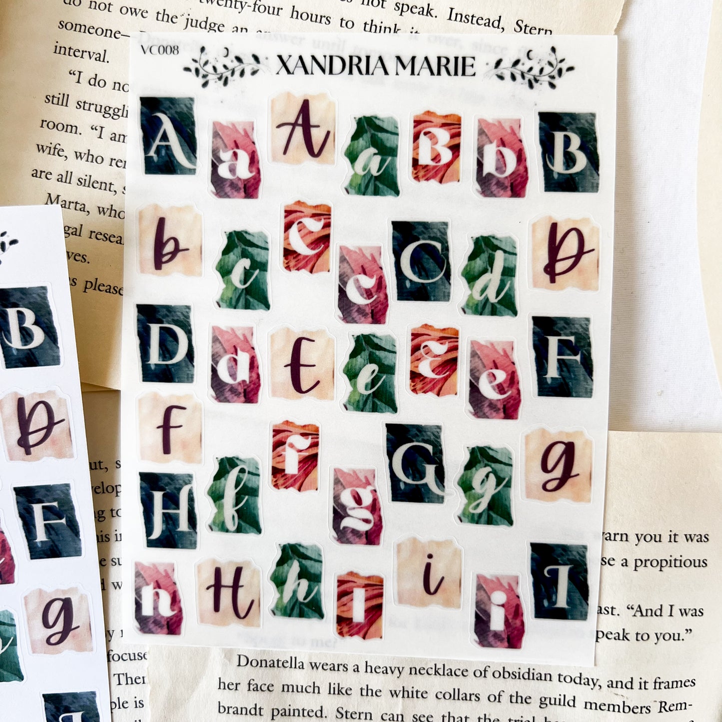 Collage Alphabet Letters Sticker Sheet I