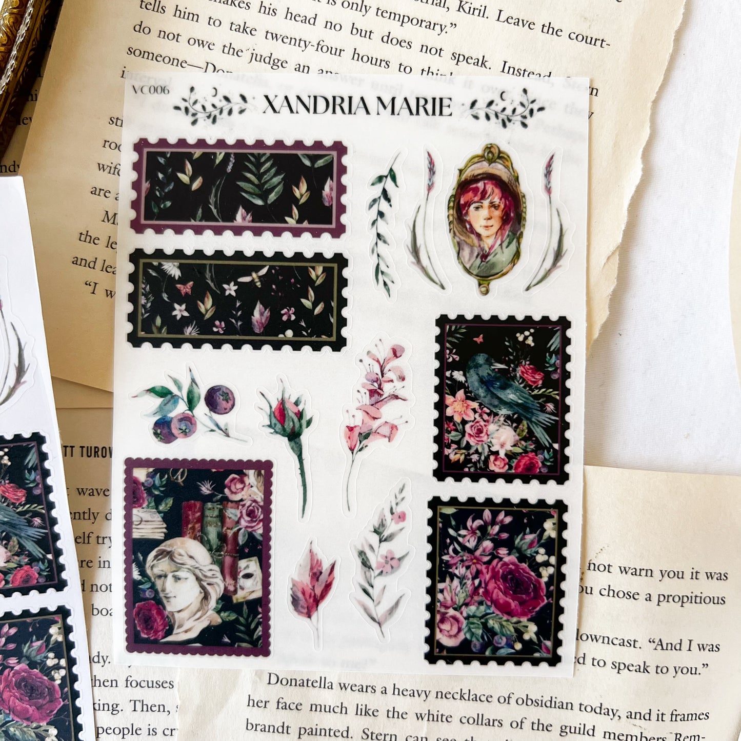 Dark Summer Romance Sticker Sheet