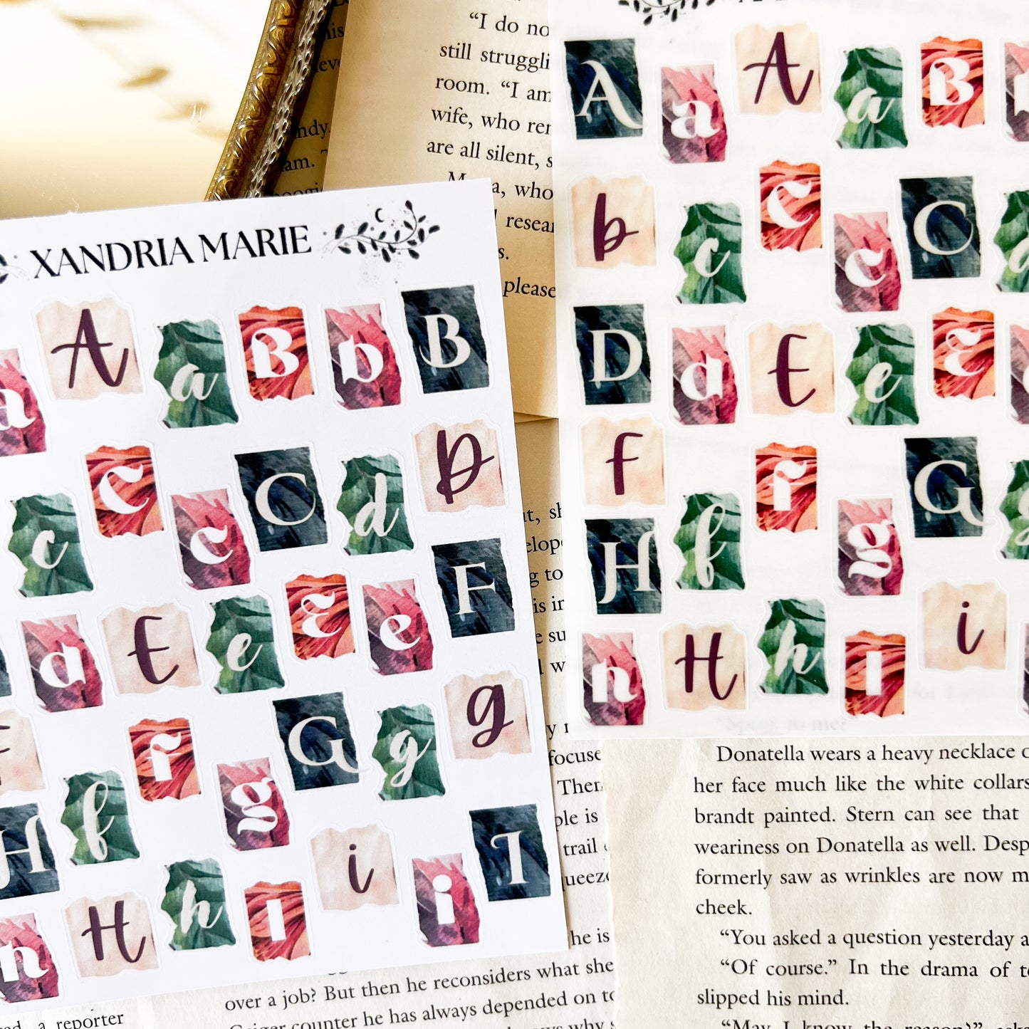 Collage Alphabet Letters Sticker Sheet I