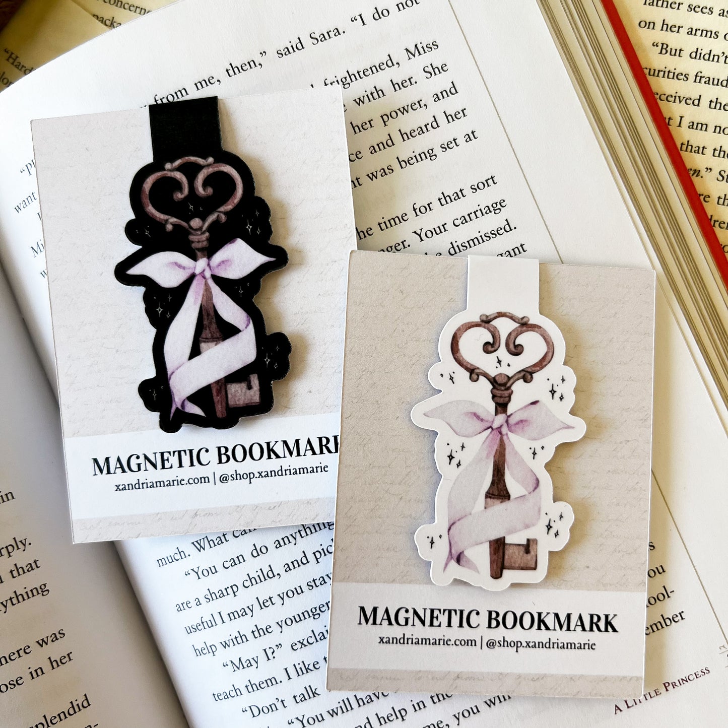 Bow & Key Magnetic Bookmarks