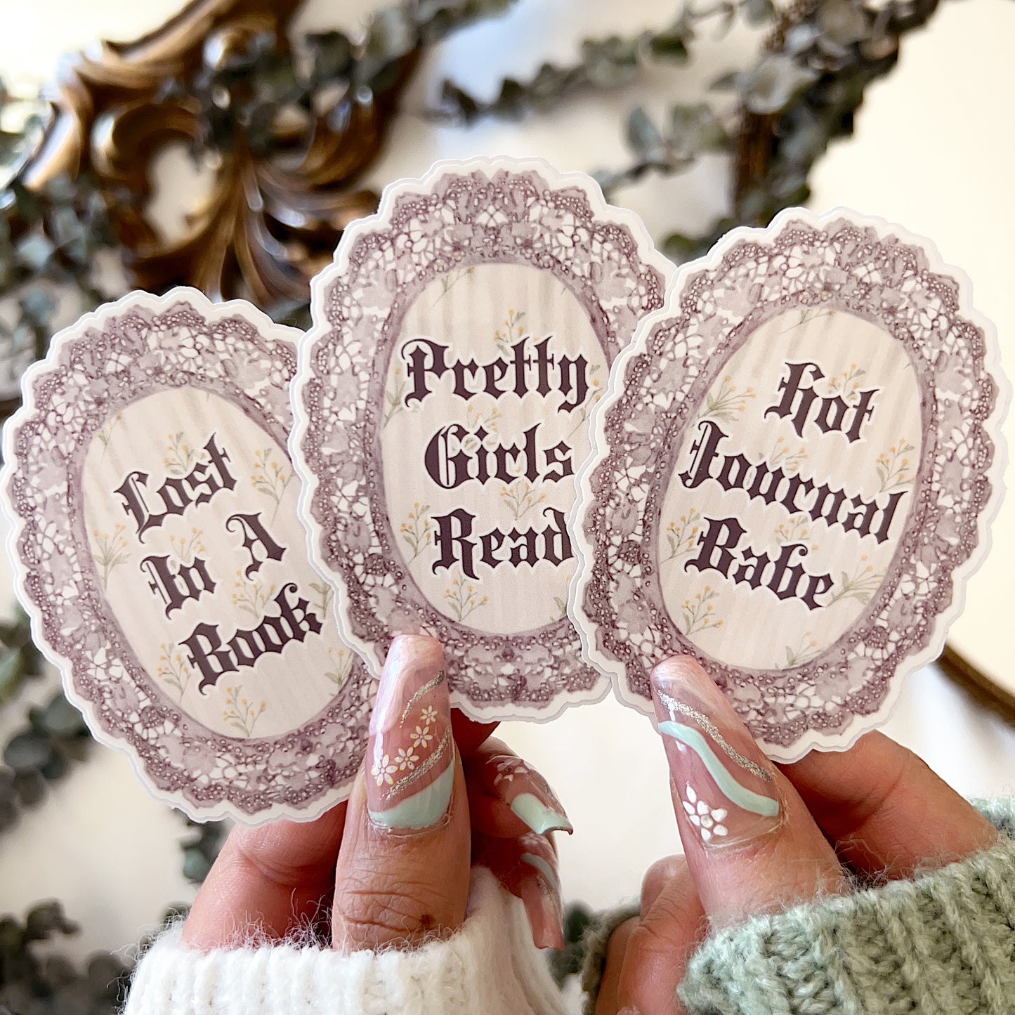 Lost In A Book Diecut Vinyl Sticker
