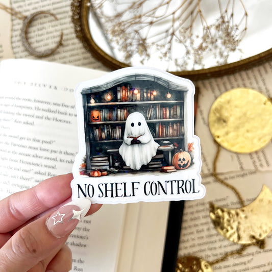 No Shelf Control Holographic Vinyl Diecut Sticker