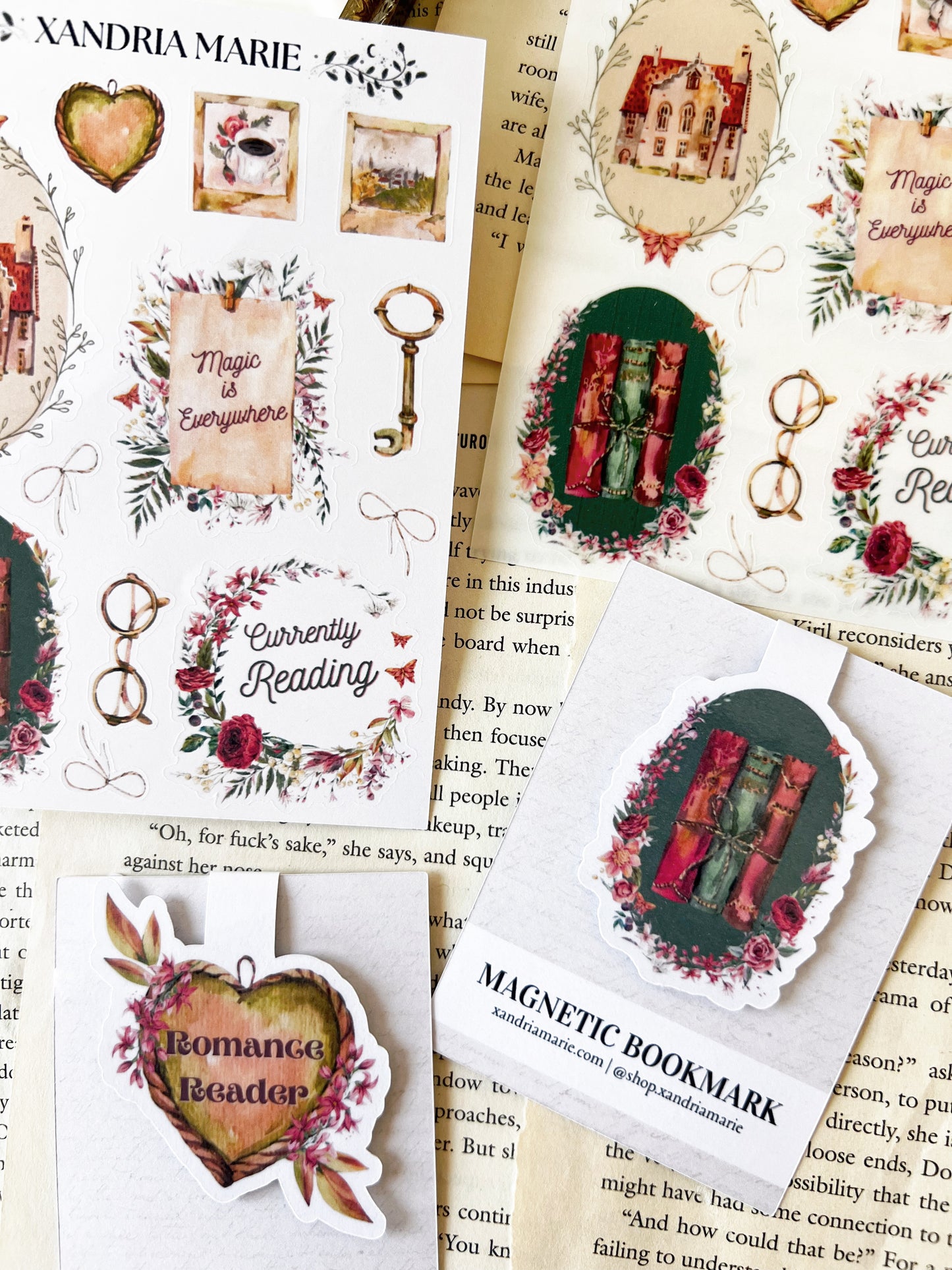 Summer Romance Magnetic Bookmarks