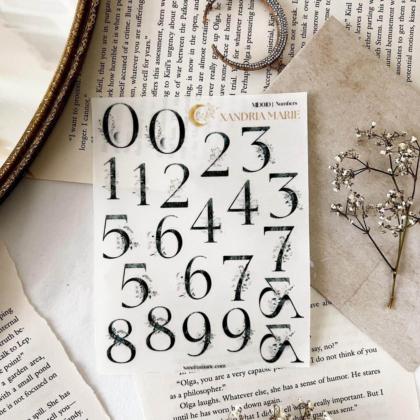 Numbers Sticker Sheet