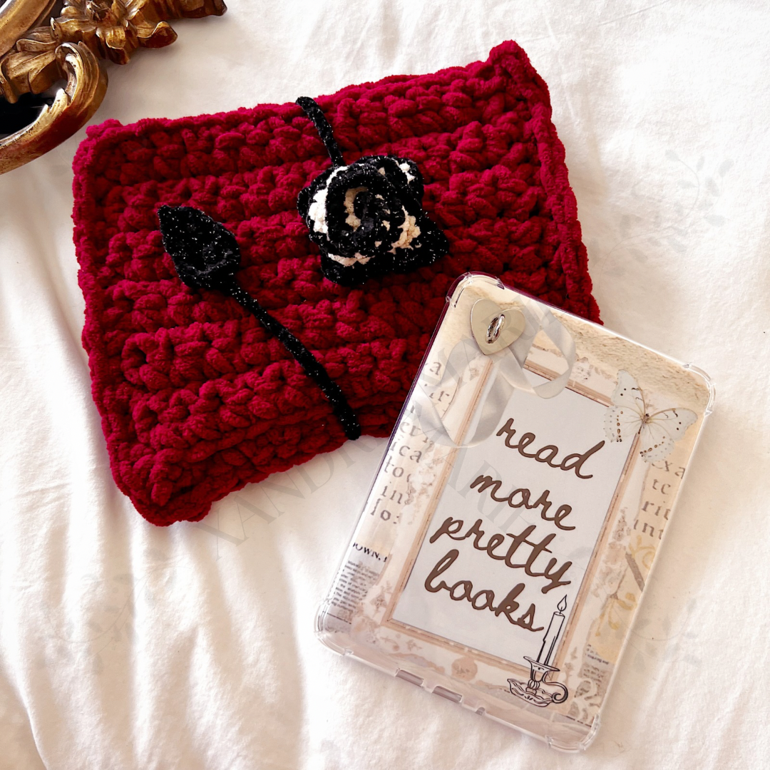 LIMITED Crochet Rose Horizontal Kindle Sleeve