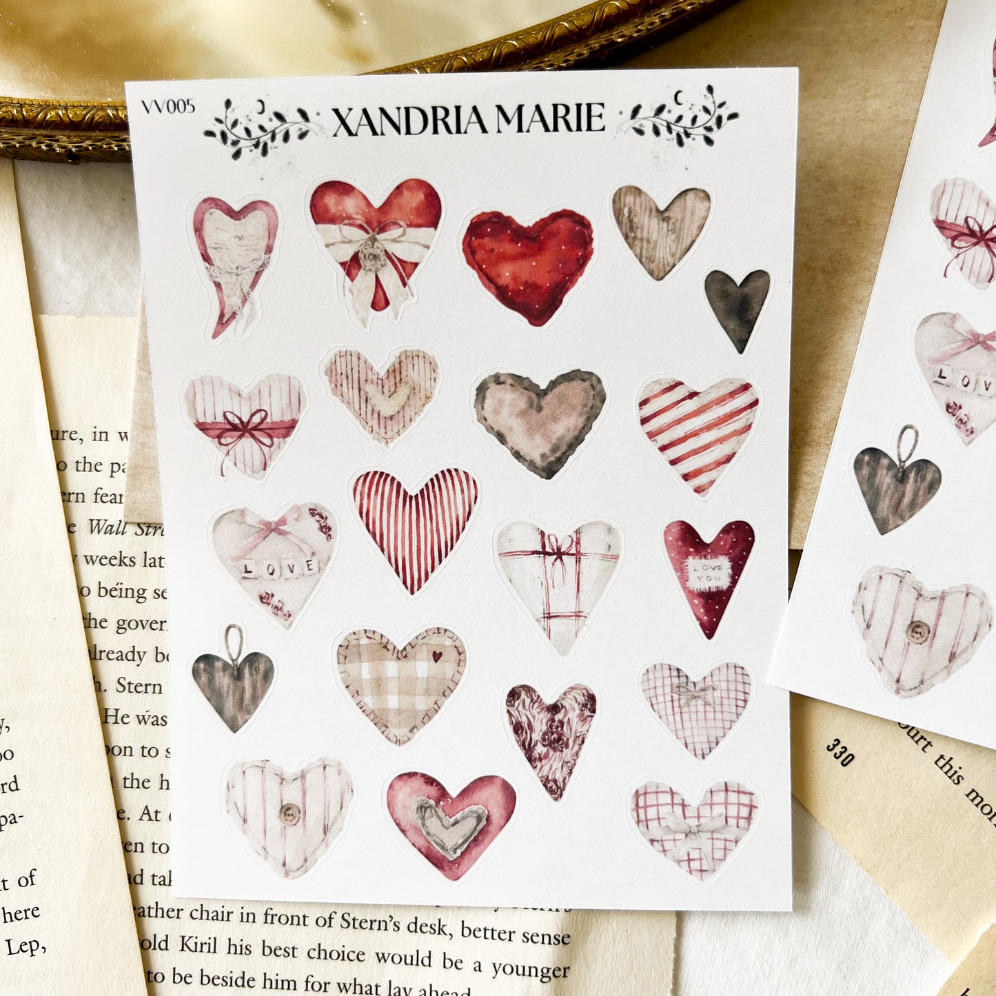 Valentine’s Hearts Sticker Sheet