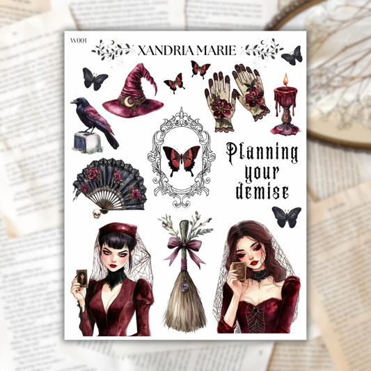 Crimson Witch Sticker Sheet