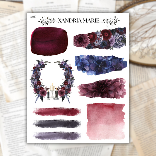 Crimson Sticker Sheet