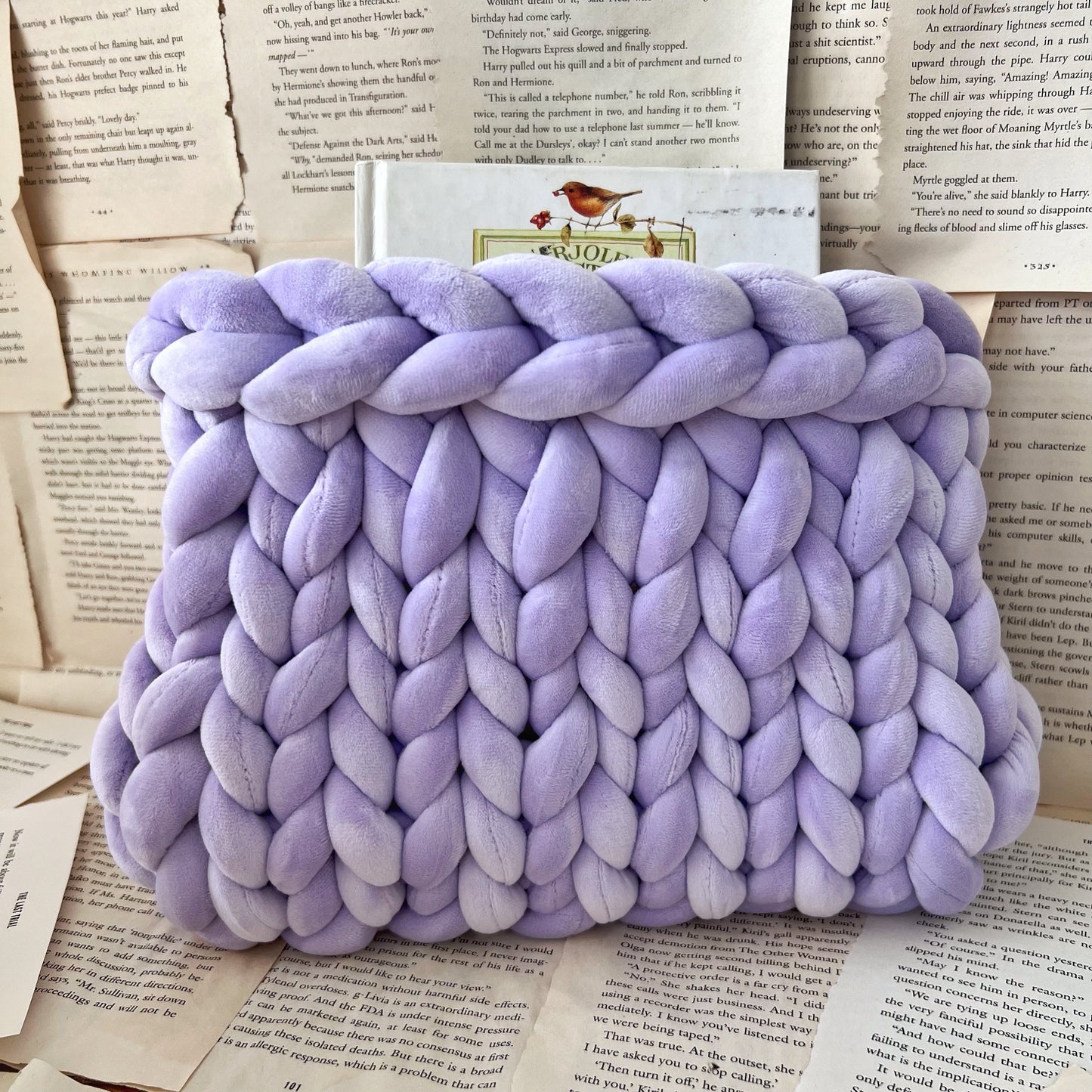 Velvet Chunky Knit Planner Pouch