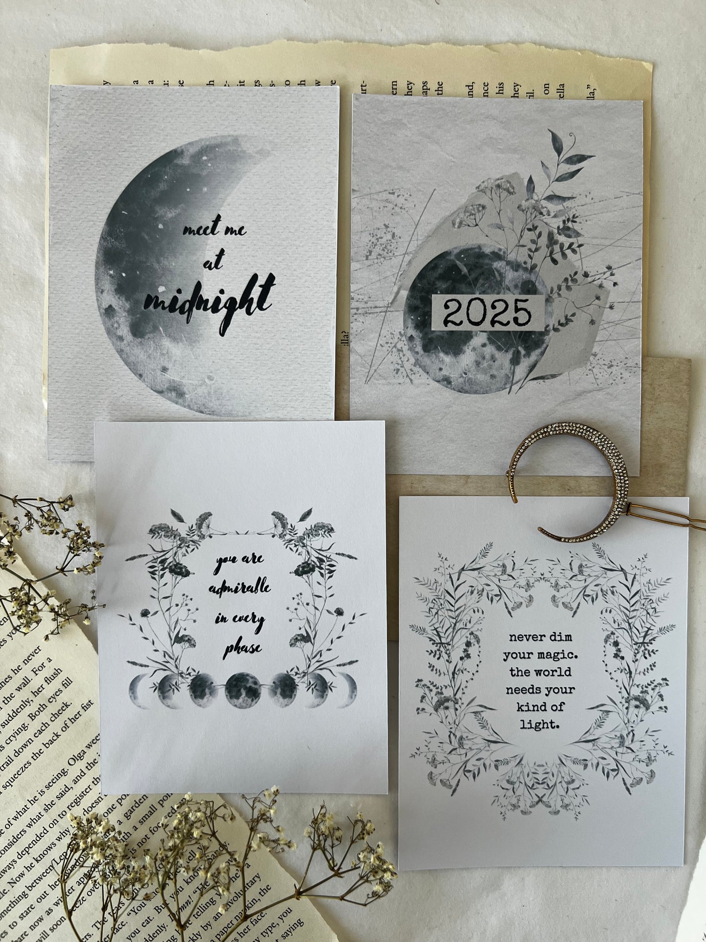 BUNDLE Midnight PRINTABLE Postcards- 10 Cards