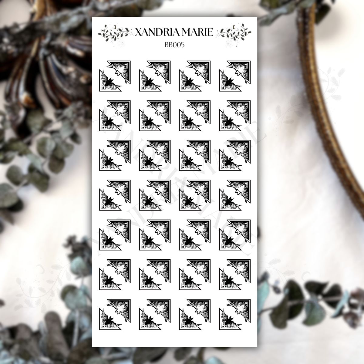 Bat Corners Sticker Sheet