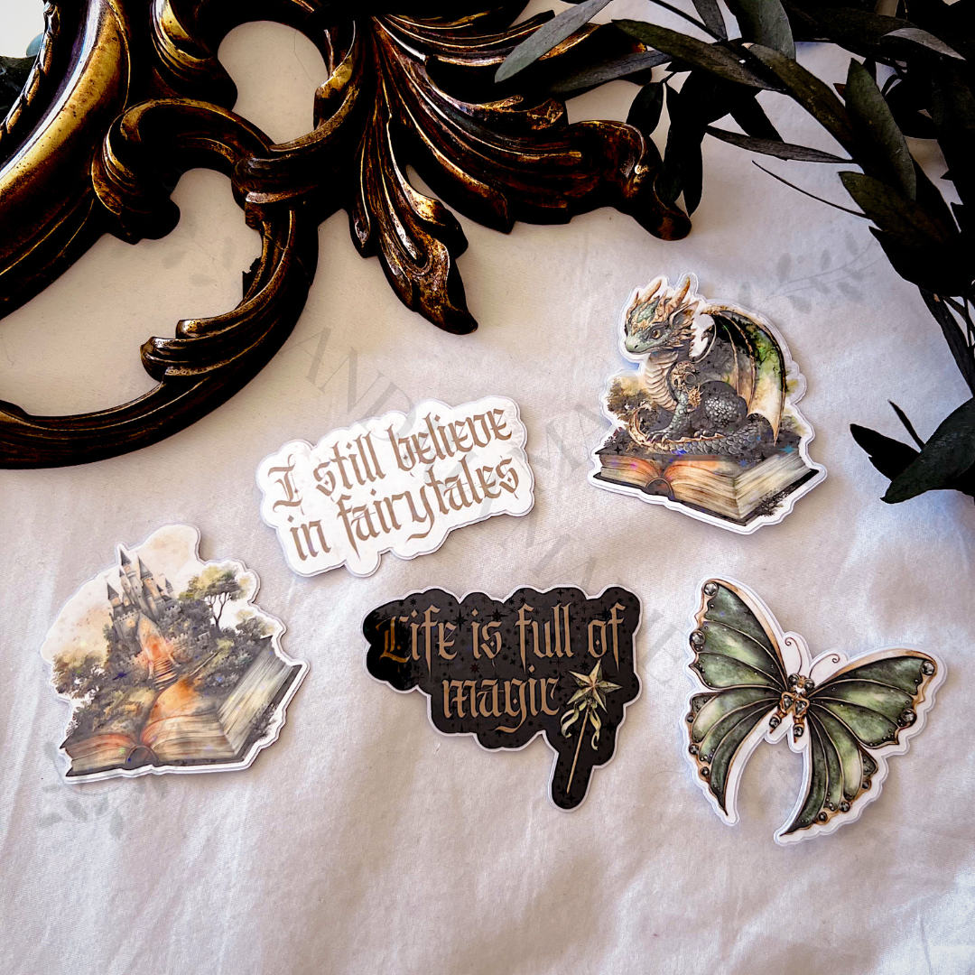 Green Butterfly Holographic Diecut Vinyl Sticker
